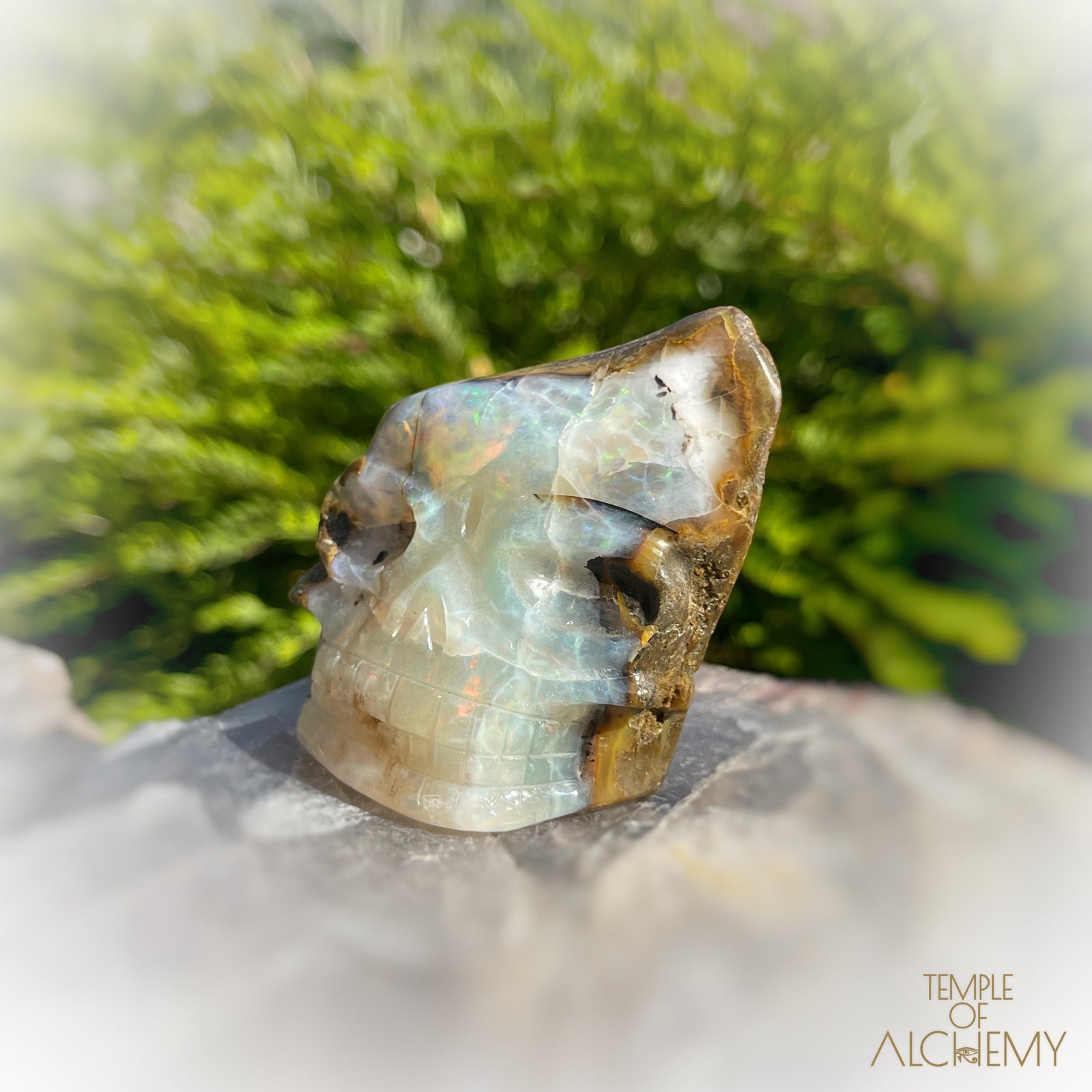 Ethiopian Opal š  XL Aurora Borealis Wand