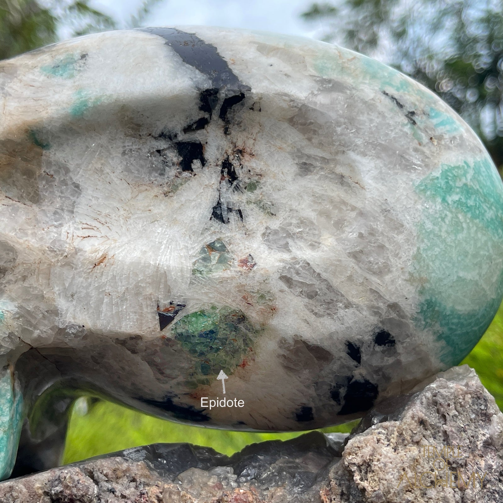 Amazonite x Black Tourmaline x Epidote