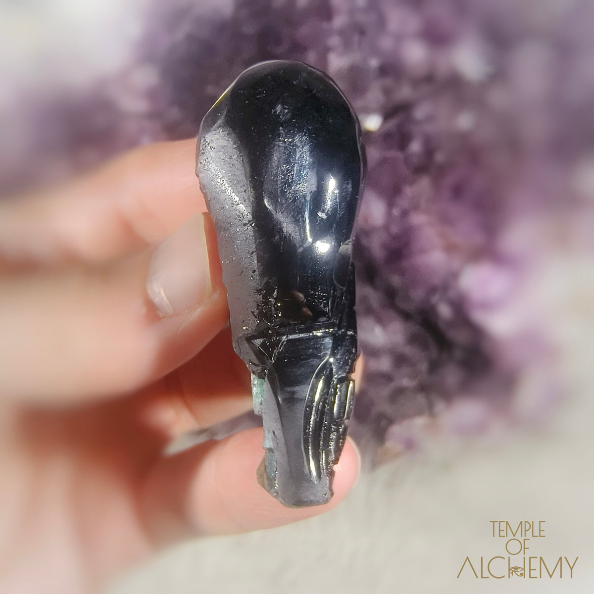 Gemmy Cat's Eye Blue Tourmaline x Black Tourmaline