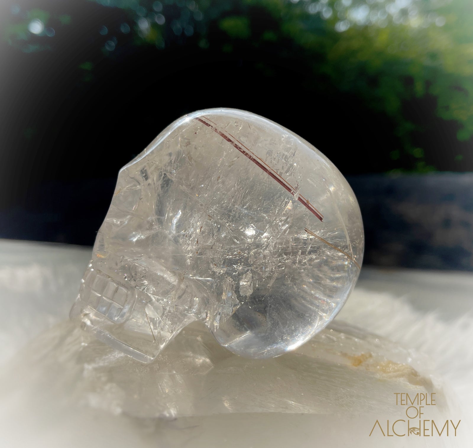 Golden X Copper Rutiles in Clear Quartz