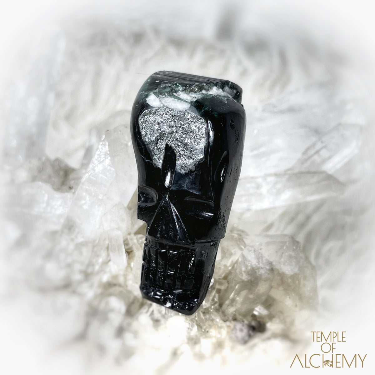 Green Tourmaline x Pyrite