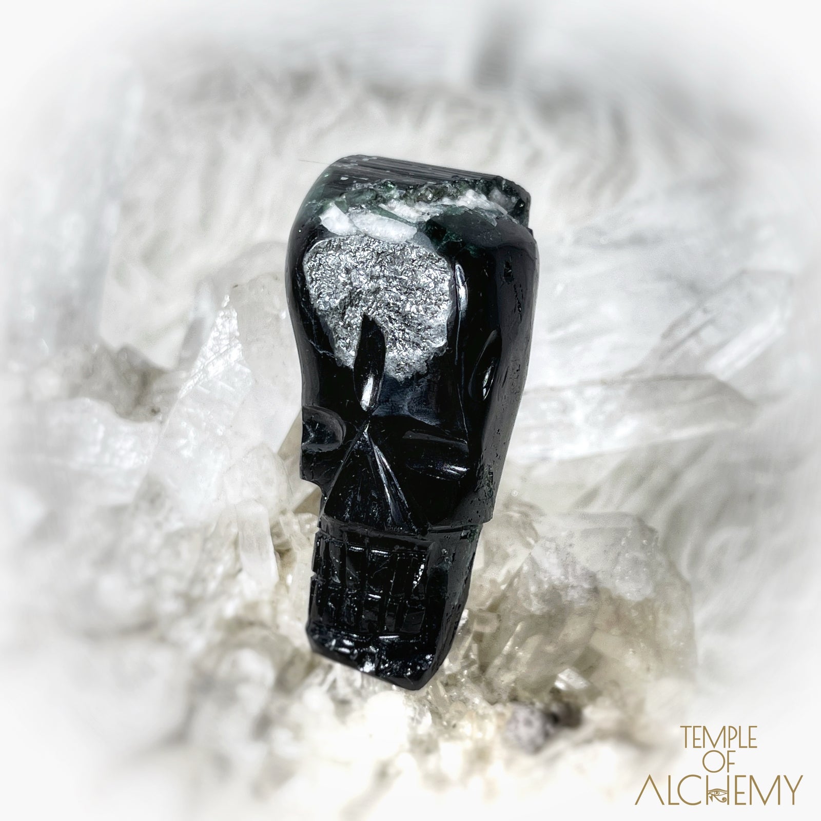 Green Tourmaline x Pyrite