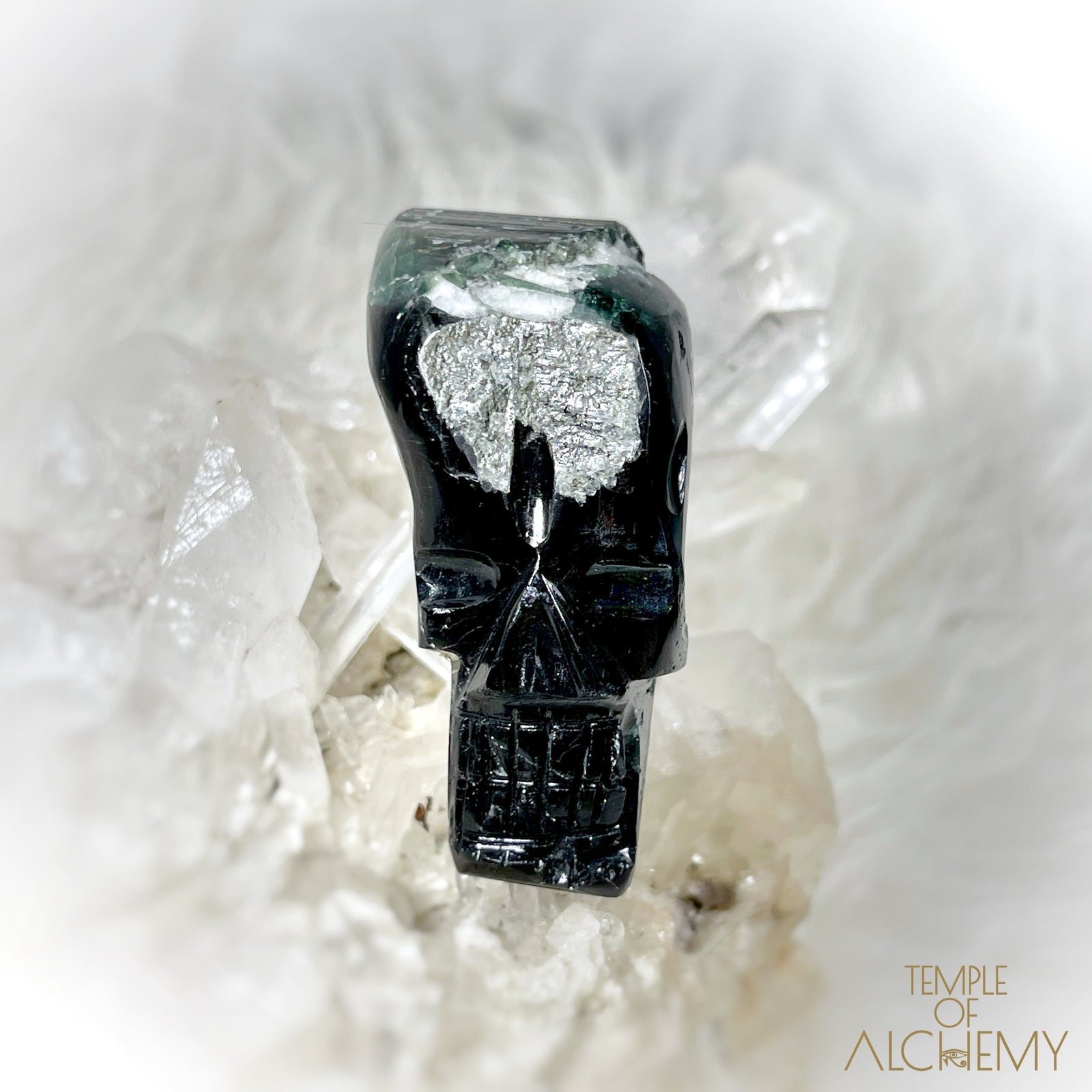 Green Tourmaline x Pyrite