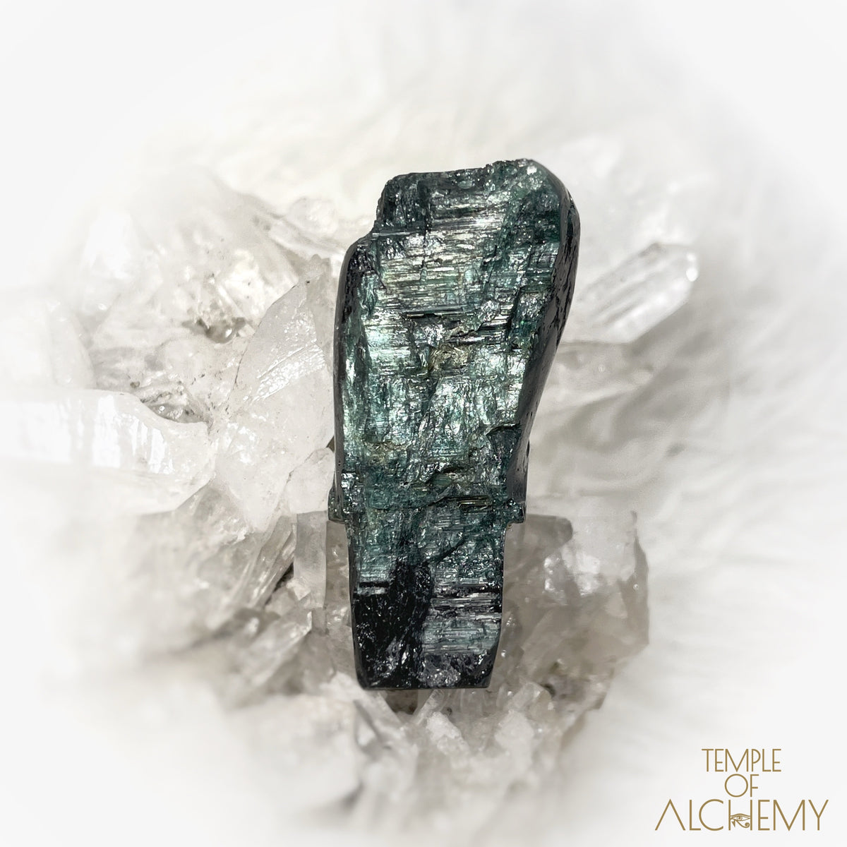 Green Tourmaline x Pyrite