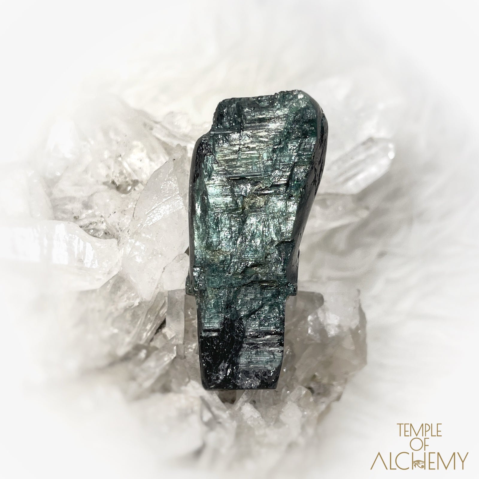 Green Tourmaline x Pyrite