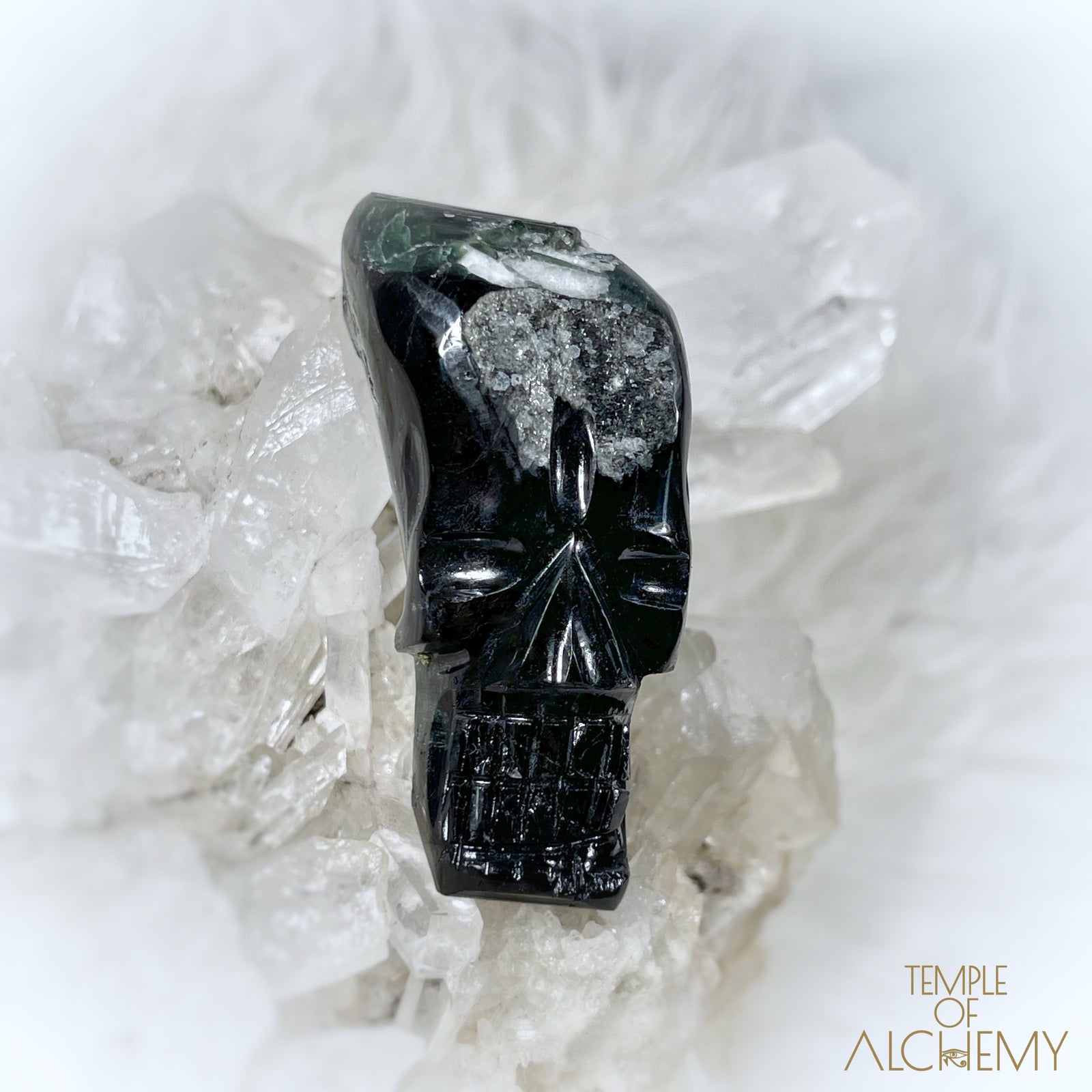 Green Tourmaline x Pyrite