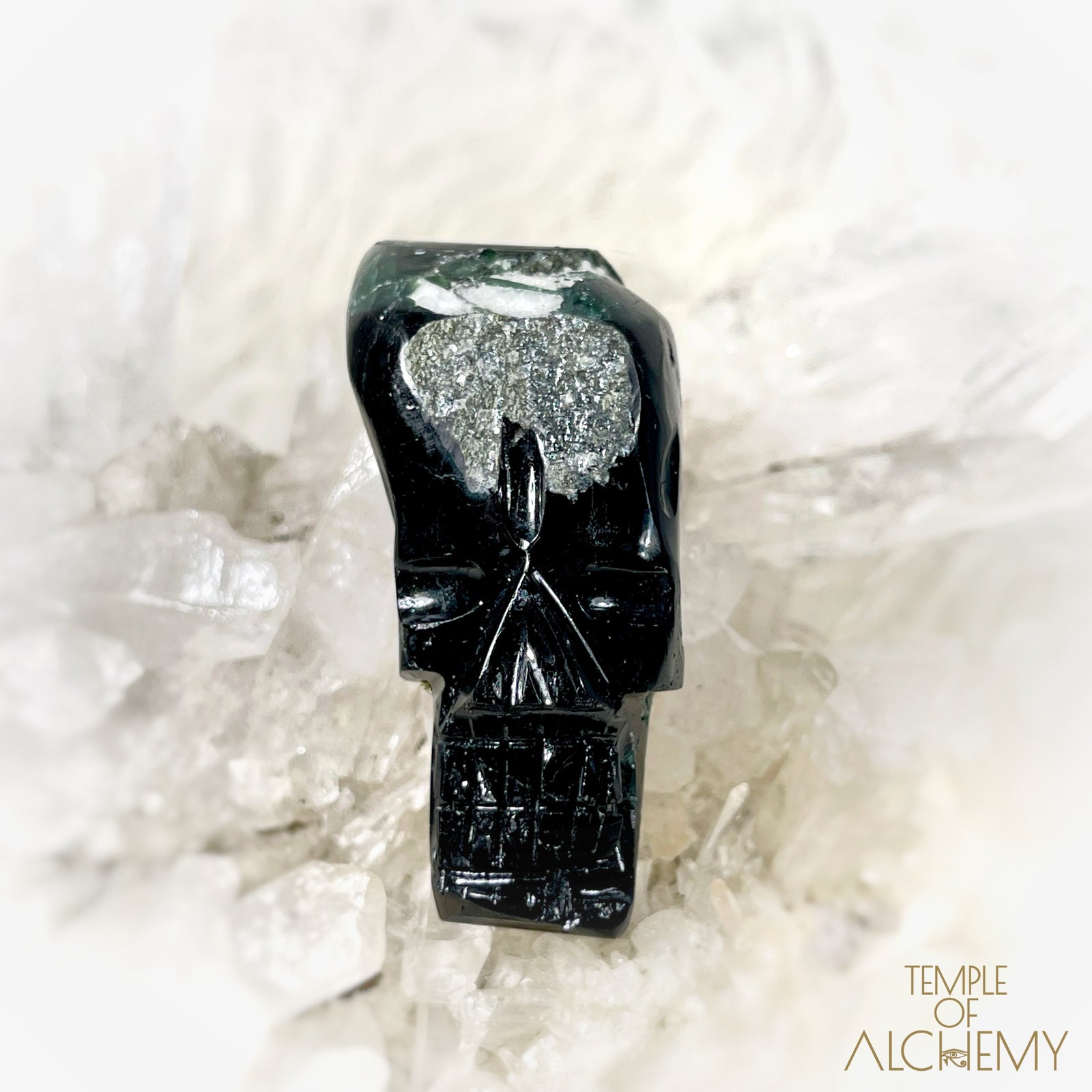 Green Tourmaline x Pyrite