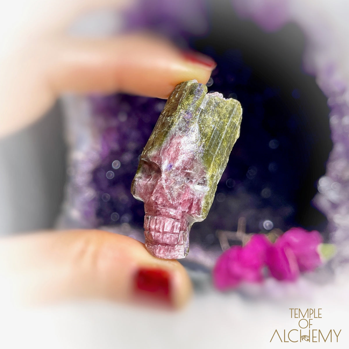 Rubellite Tourmaline x Green Tourmaline