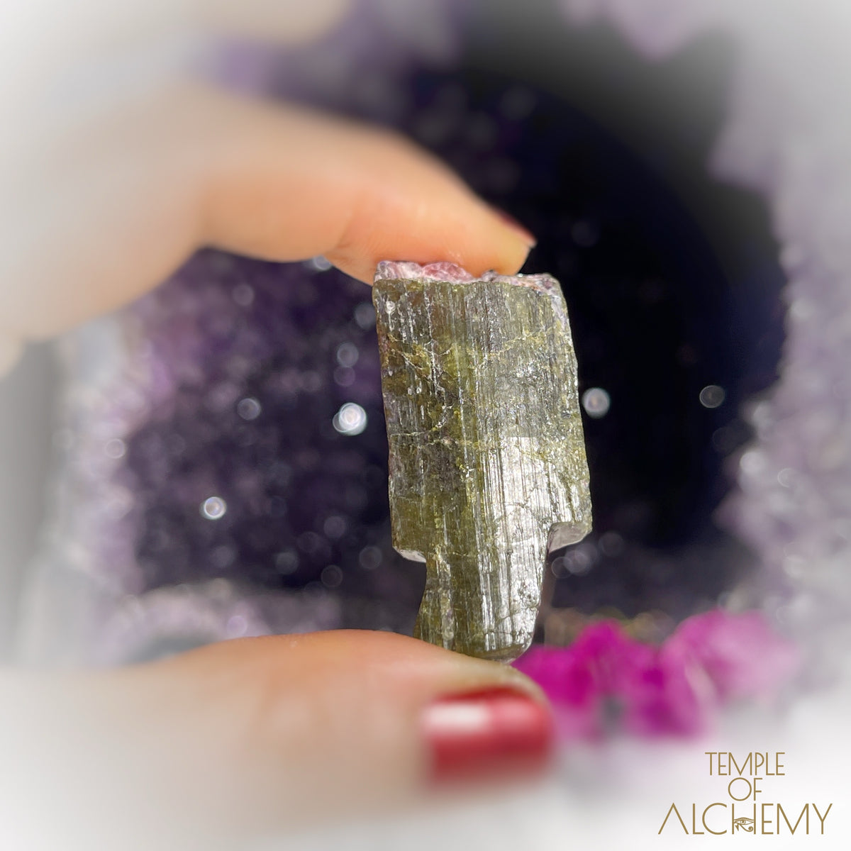 Rubellite Tourmaline x Green Tourmaline