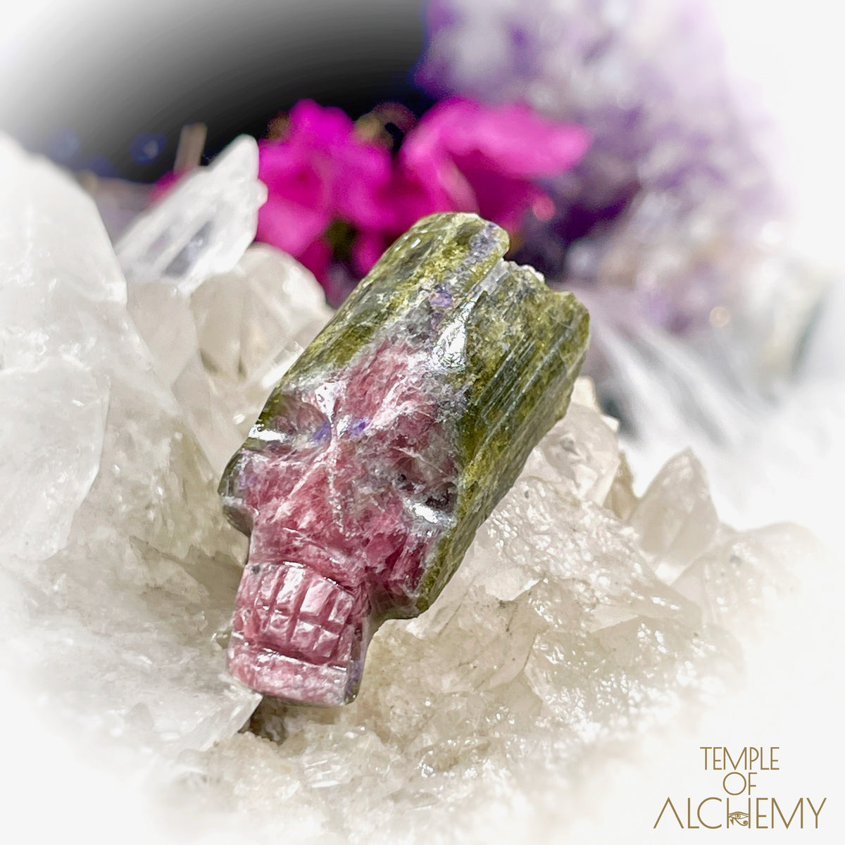 Rubellite Tourmaline x Green Tourmaline