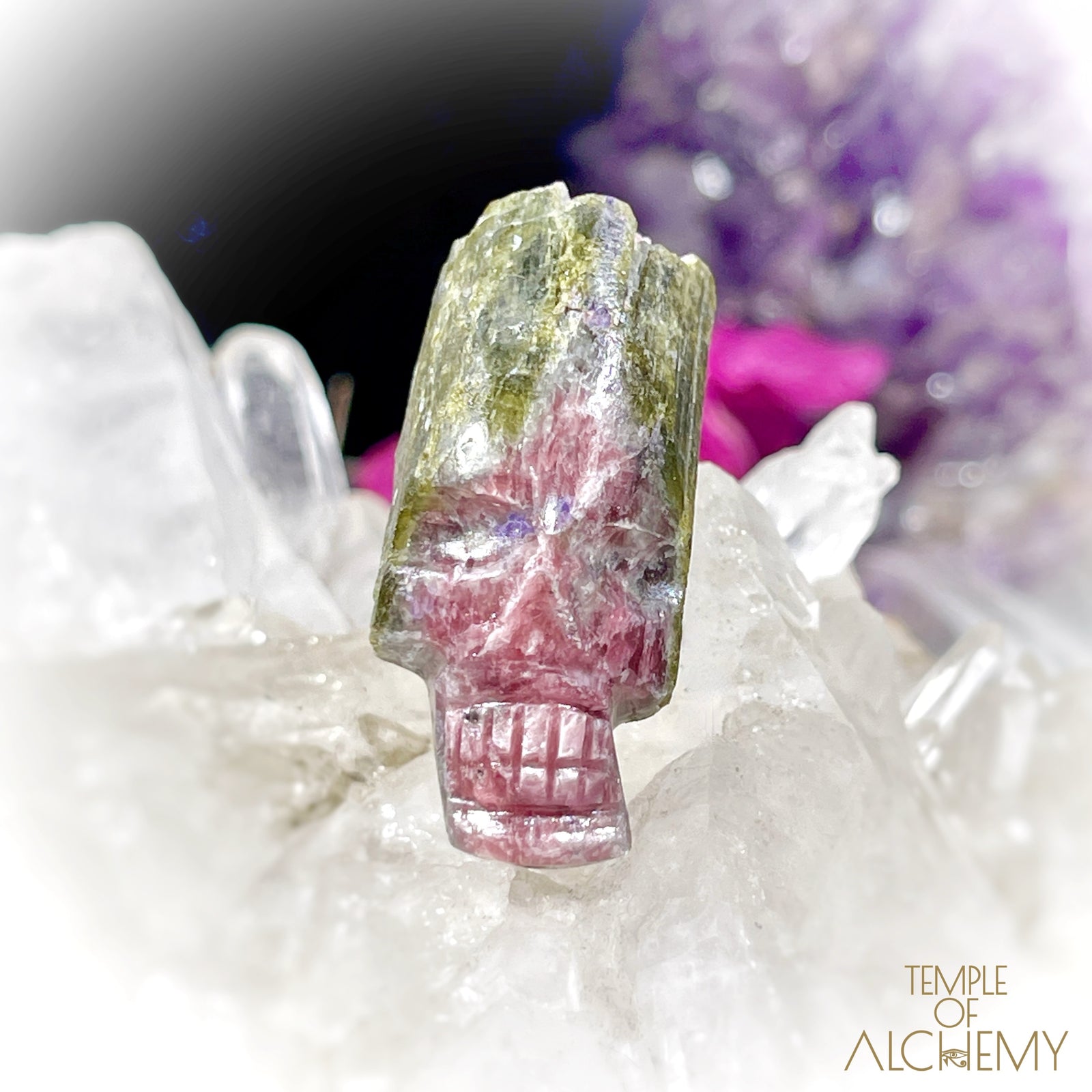 Rubellite Tourmaline x Green Tourmaline