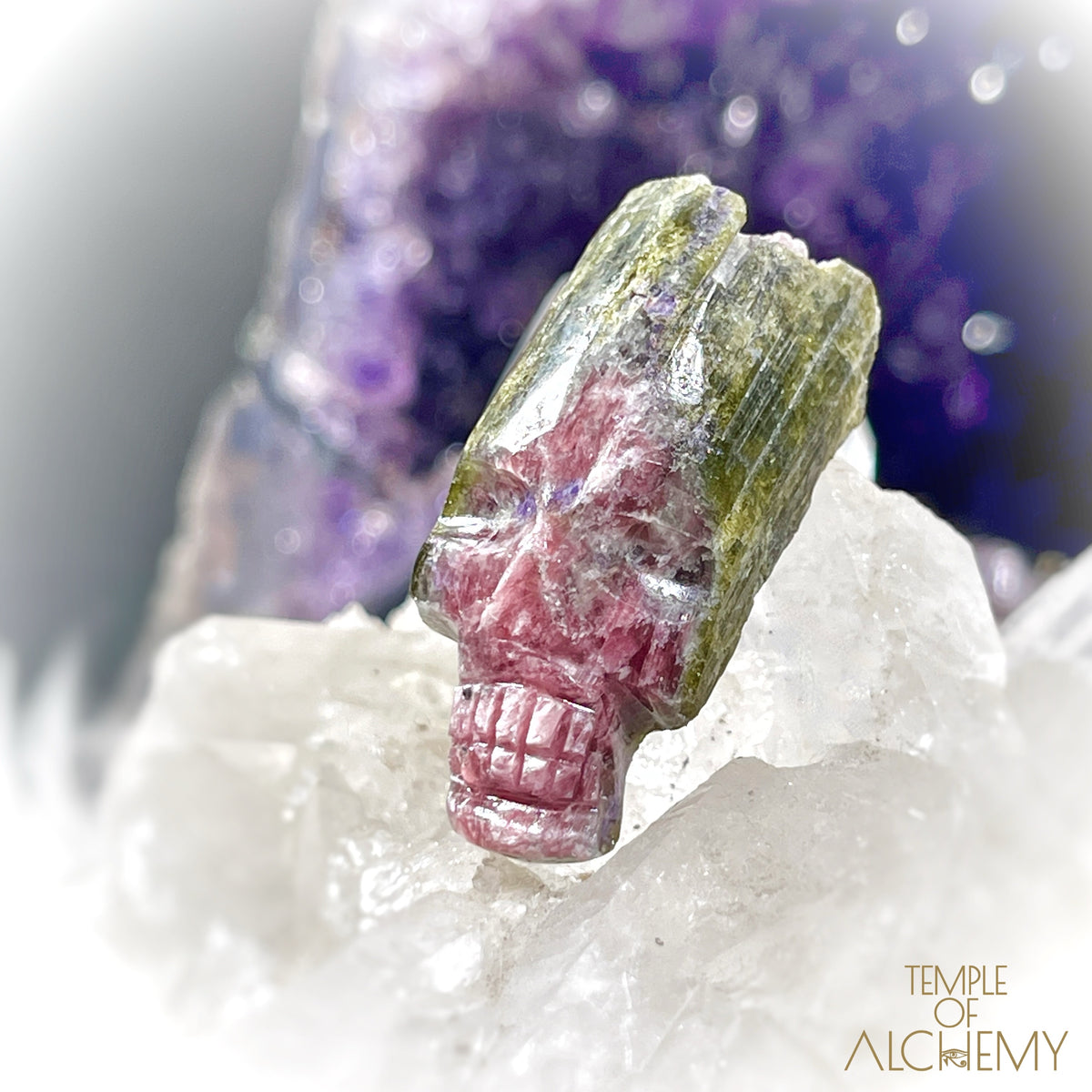 Rubellite Tourmaline x Green Tourmaline