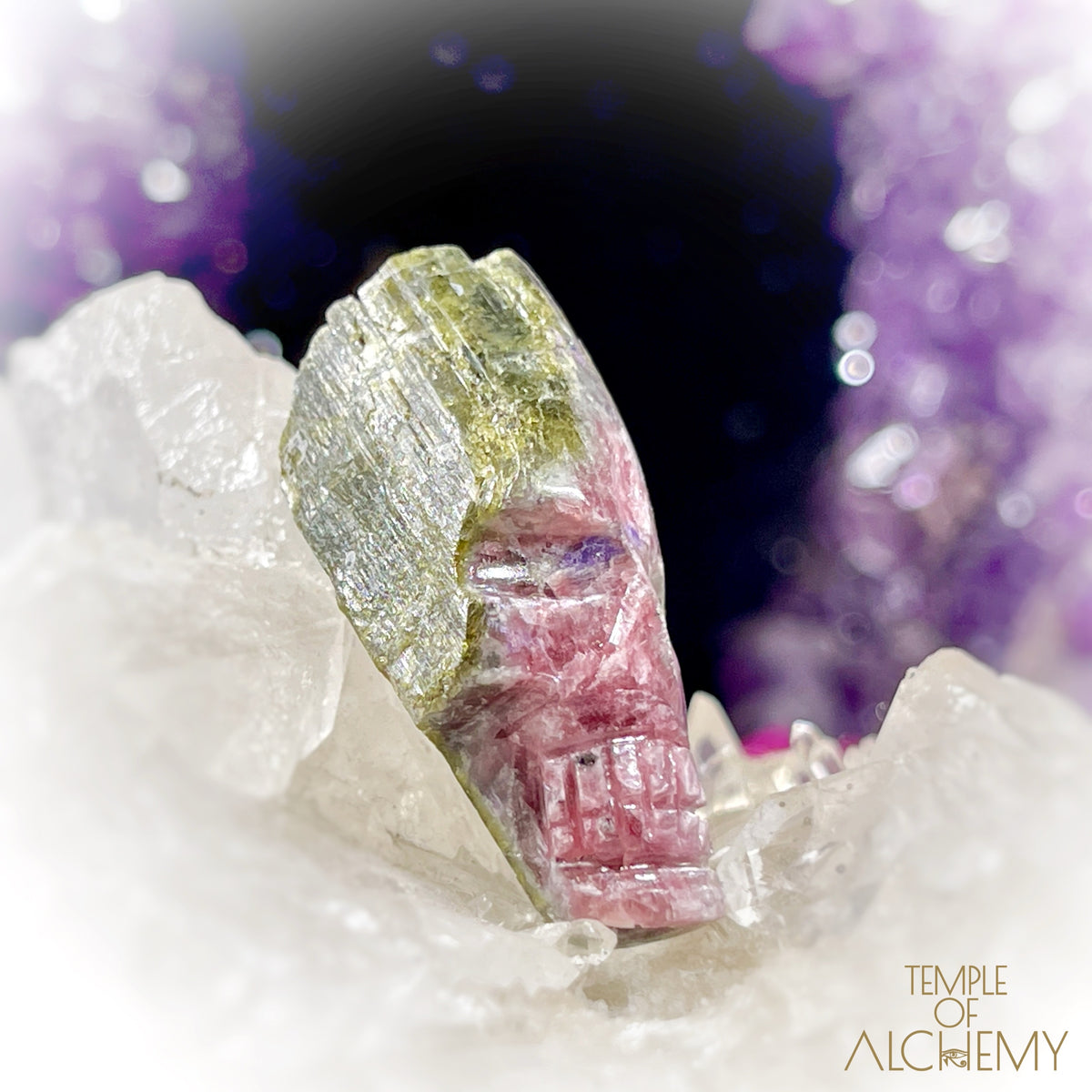 Rubellite Tourmaline x Green Tourmaline