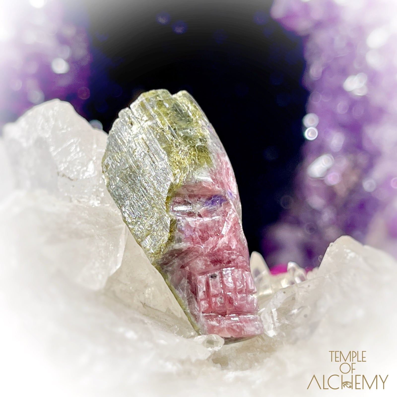 Rubellite Tourmaline x Green Tourmaline