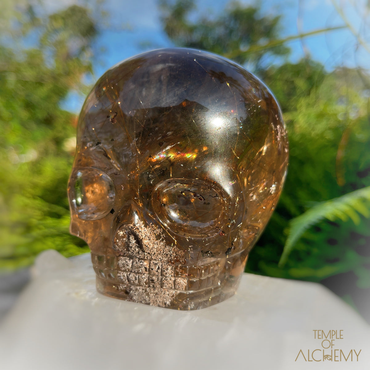 Smoky Citrine x Lodolite x Copper Rutiles