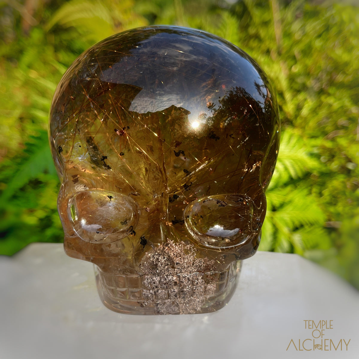 Smoky Citrine x Lodolite x Copper Rutiles