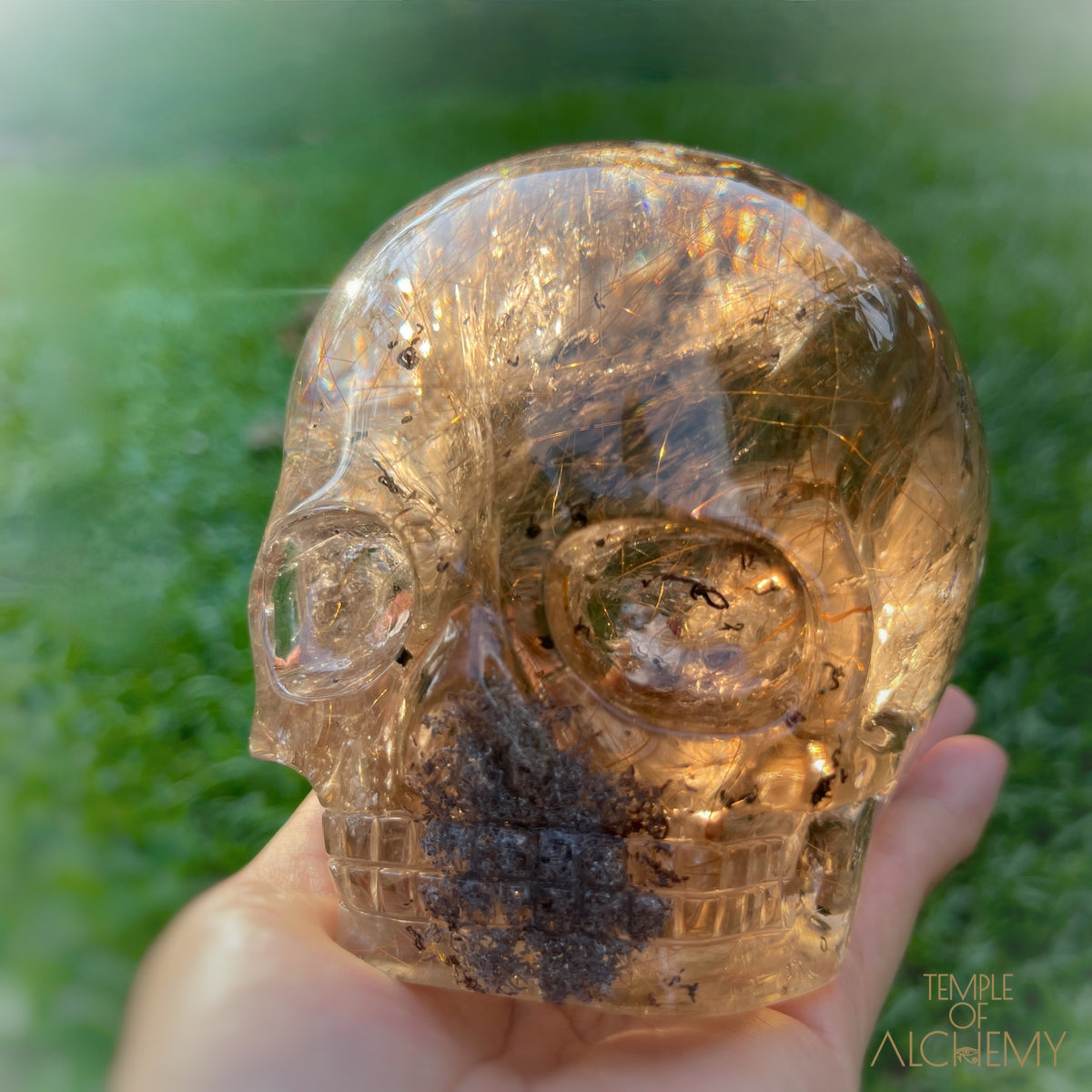 Smoky Citrine x Lodolite x Copper Rutiles