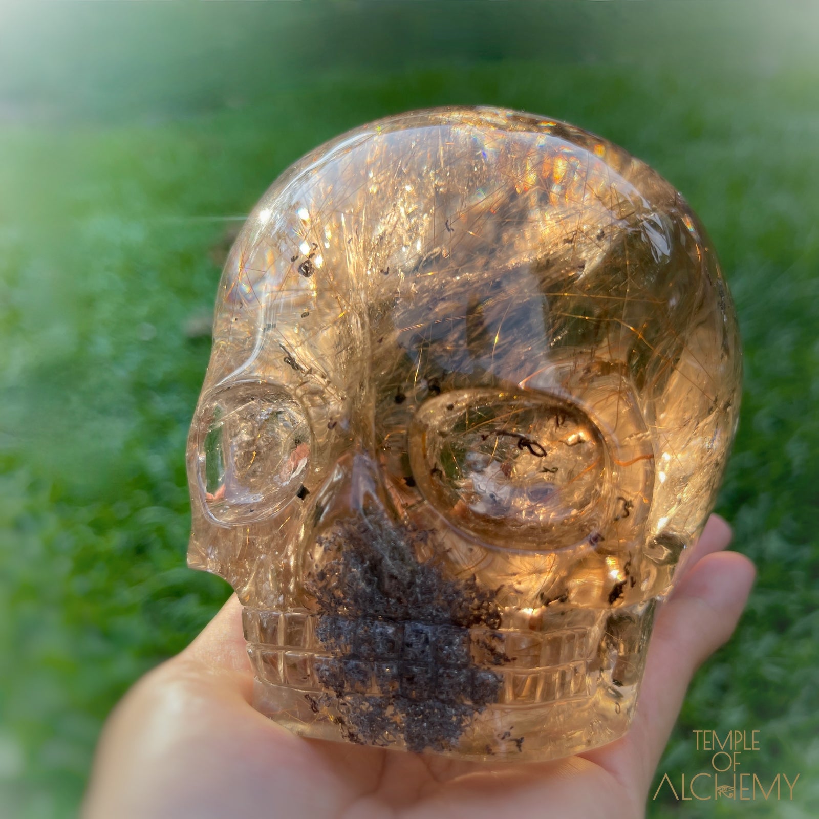 Smoky Citrine x Lodolite x Copper Rutiles