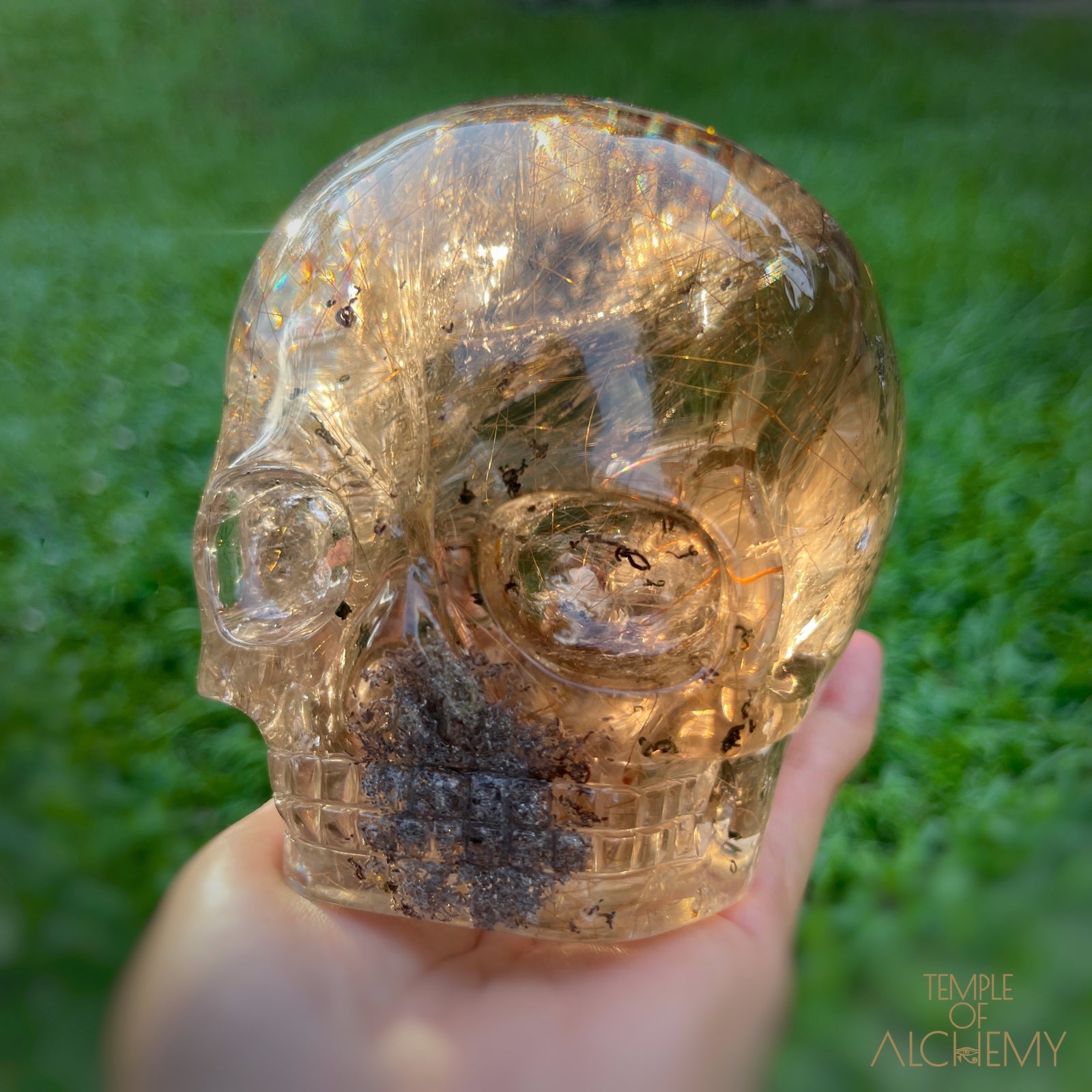 Smoky Citrine x Lodolite x Copper Rutiles