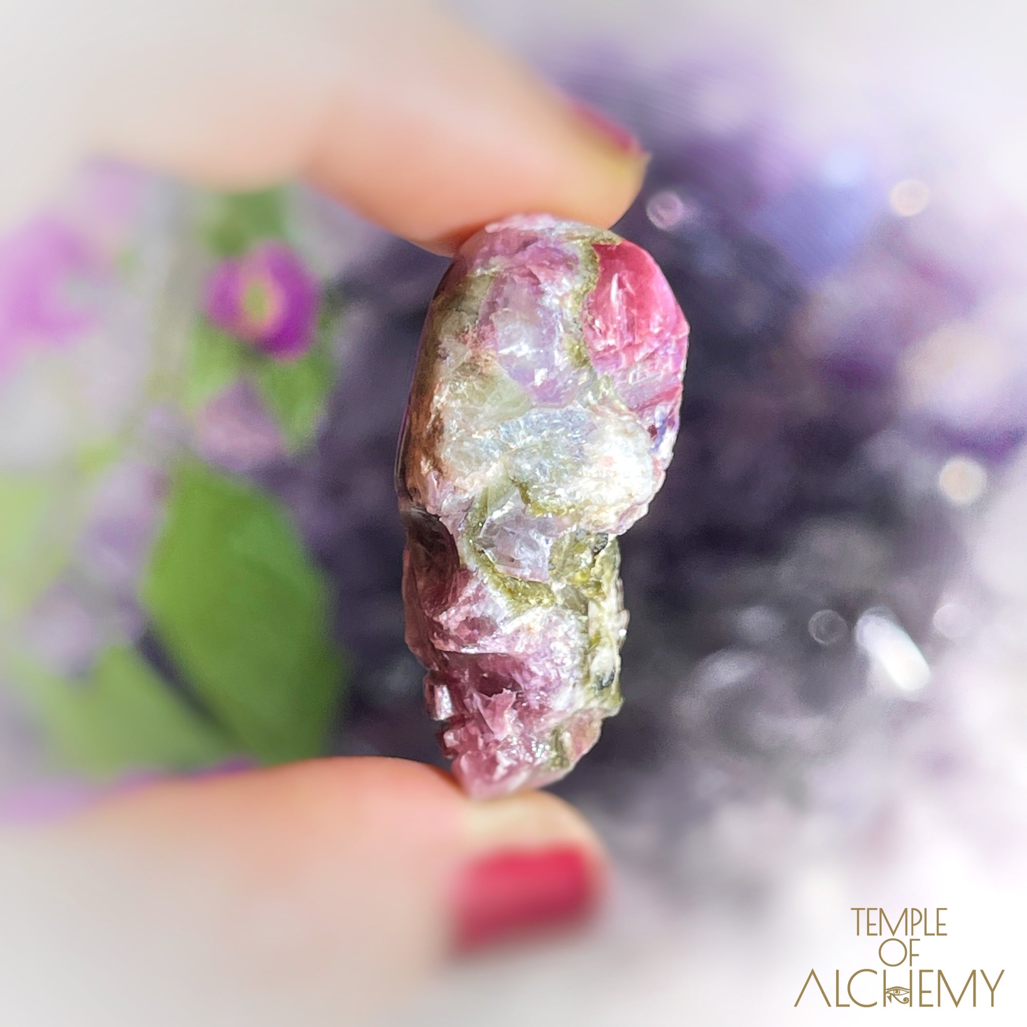 Rubellite Tourmaline x Green Tourmaline