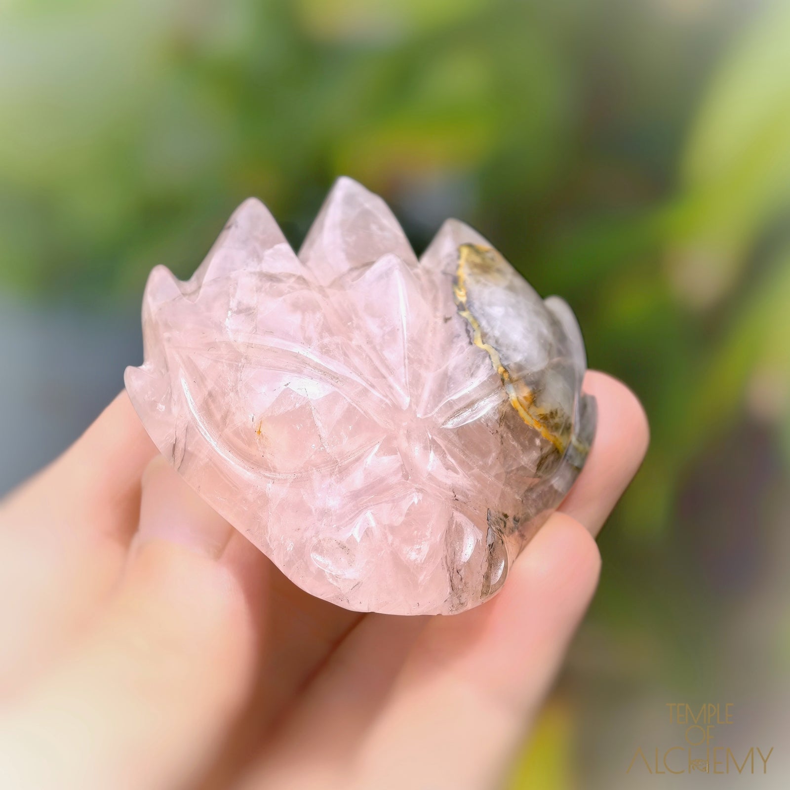 Carbon Included Rose Quartz x Golden Healer