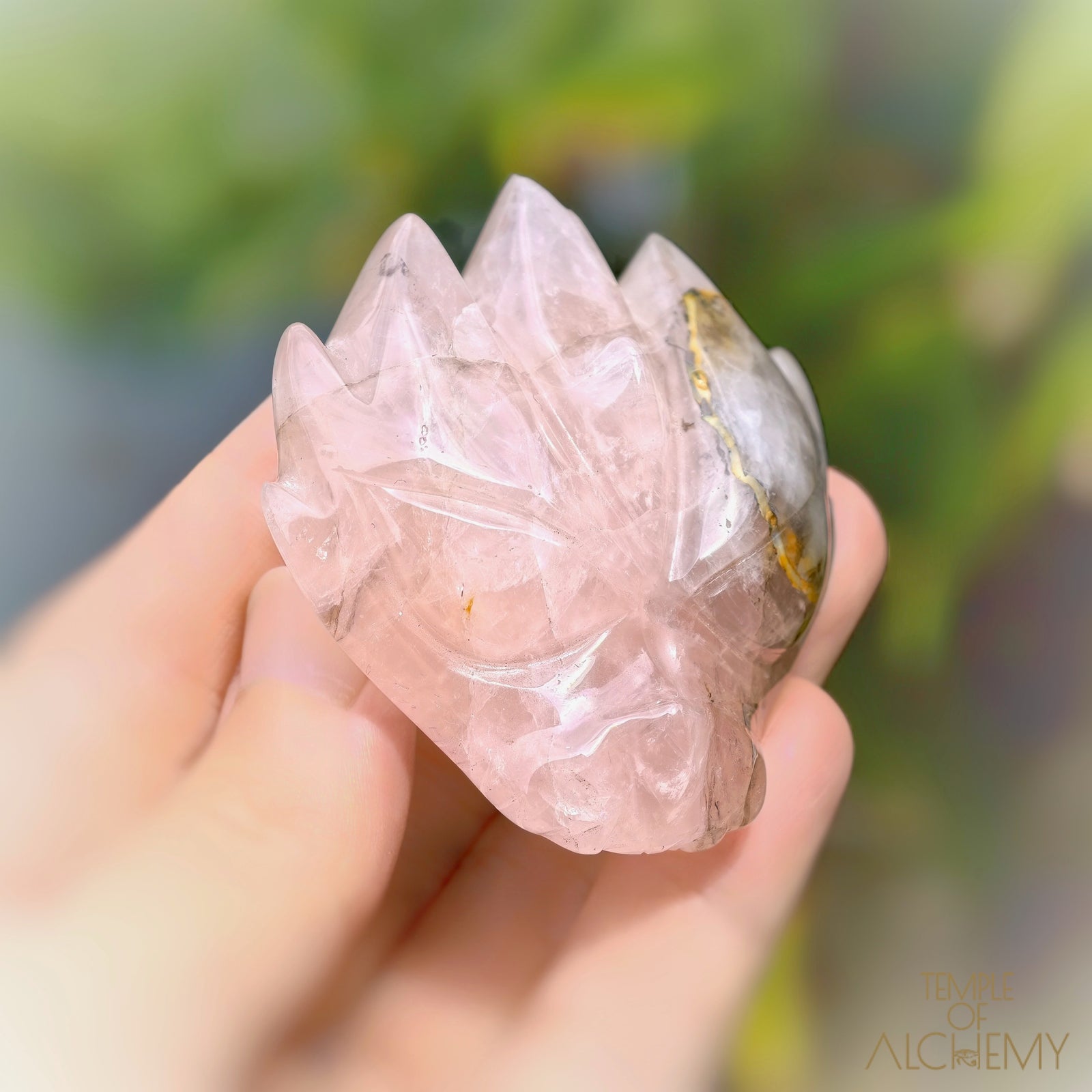 Carbon Included Rose Quartz x Golden Healer