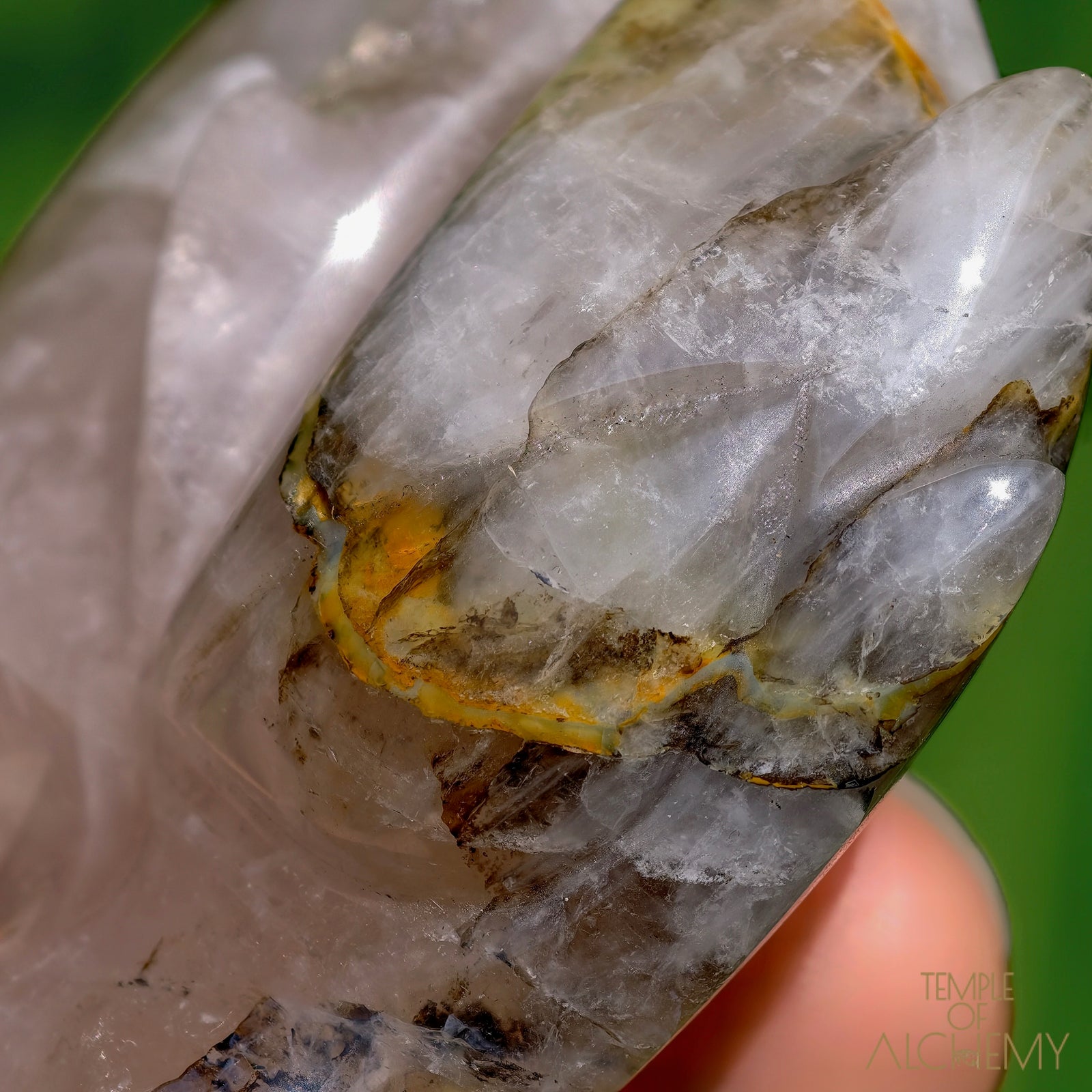 Carbon Included Rose Quartz x Golden Healer
