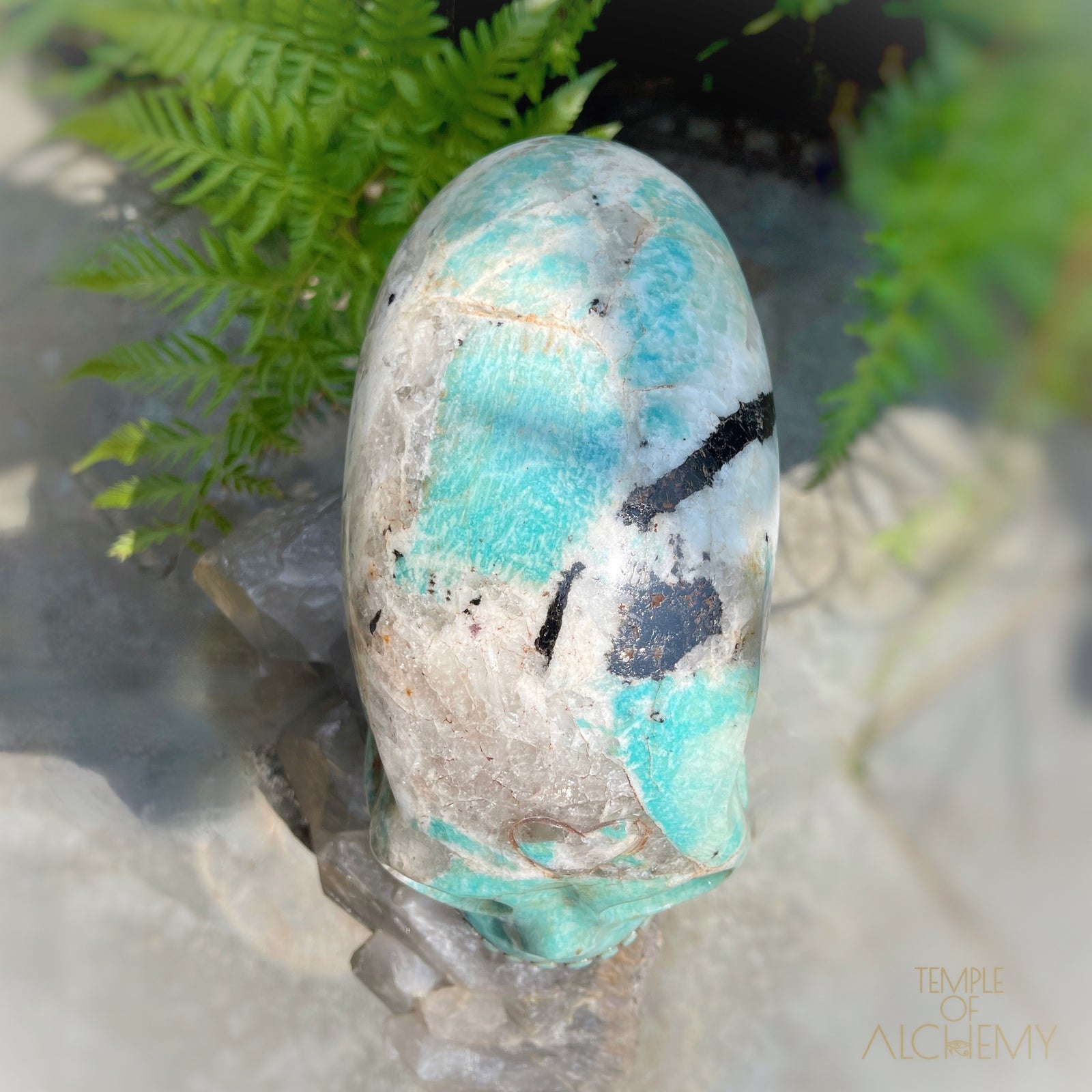 Amazonite x Black Tourmaline x Epidote