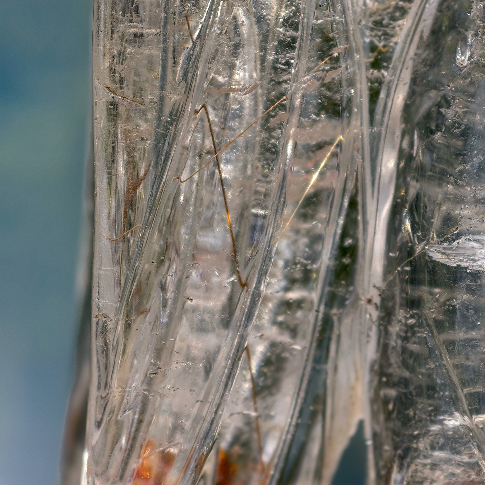 Golden - Copper Rutiles in Clear Quartz