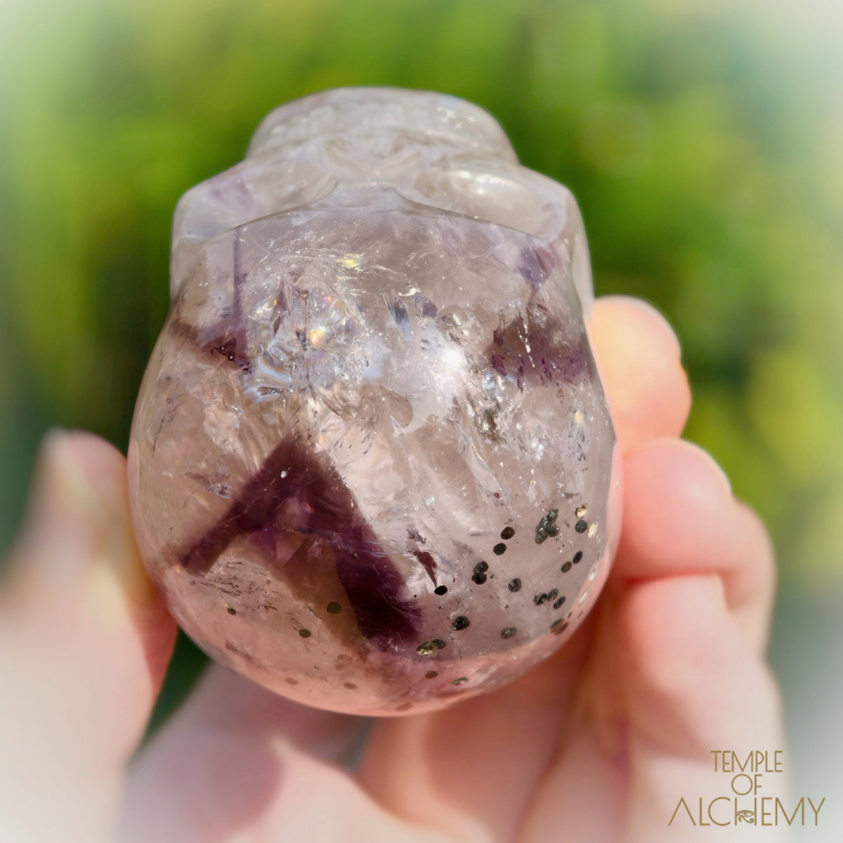 𓁹🌈𓁹 Elestial Trapiche Phantom Amethyst