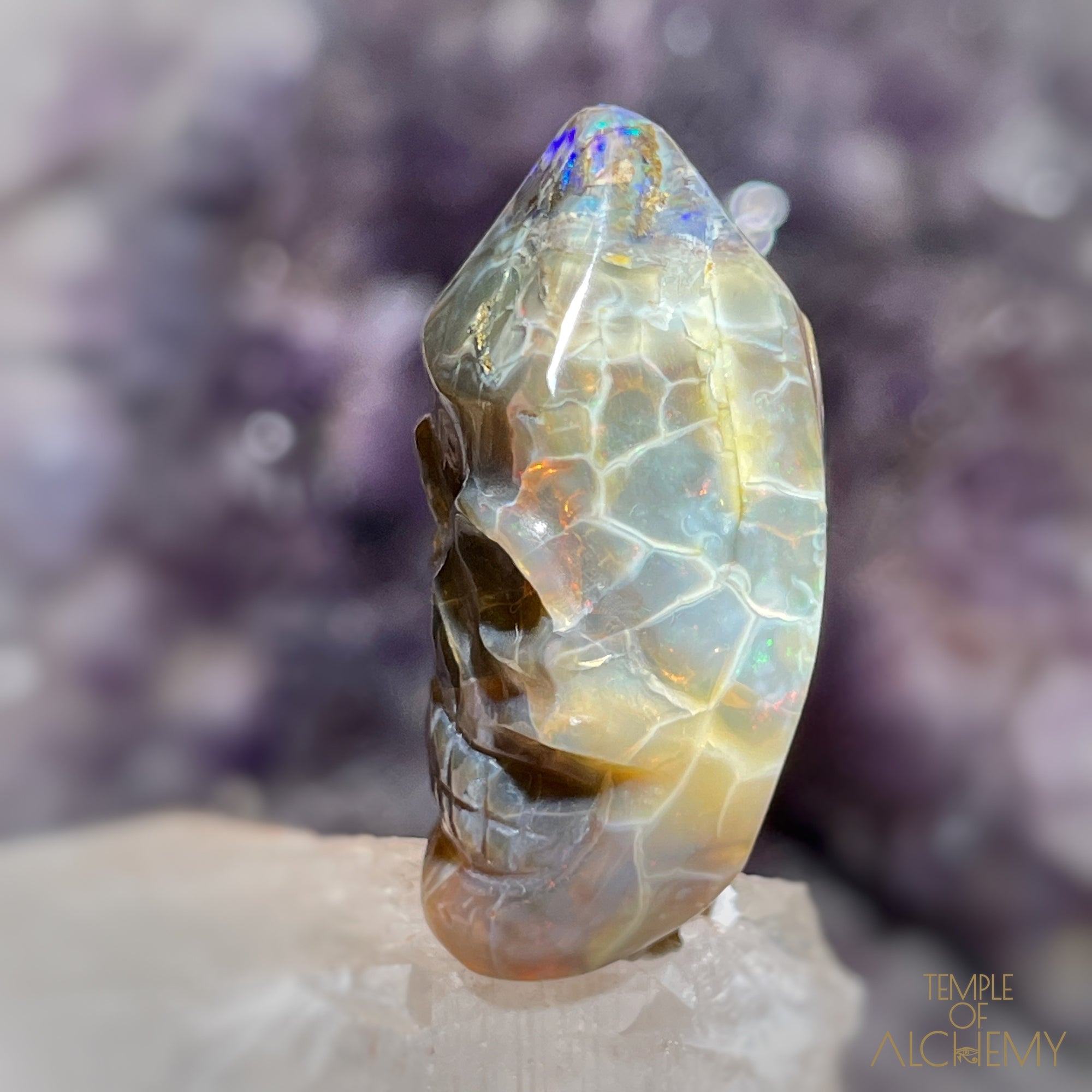 Ethiopian Opal 𓆃 Mini Aurora Borealis Wand