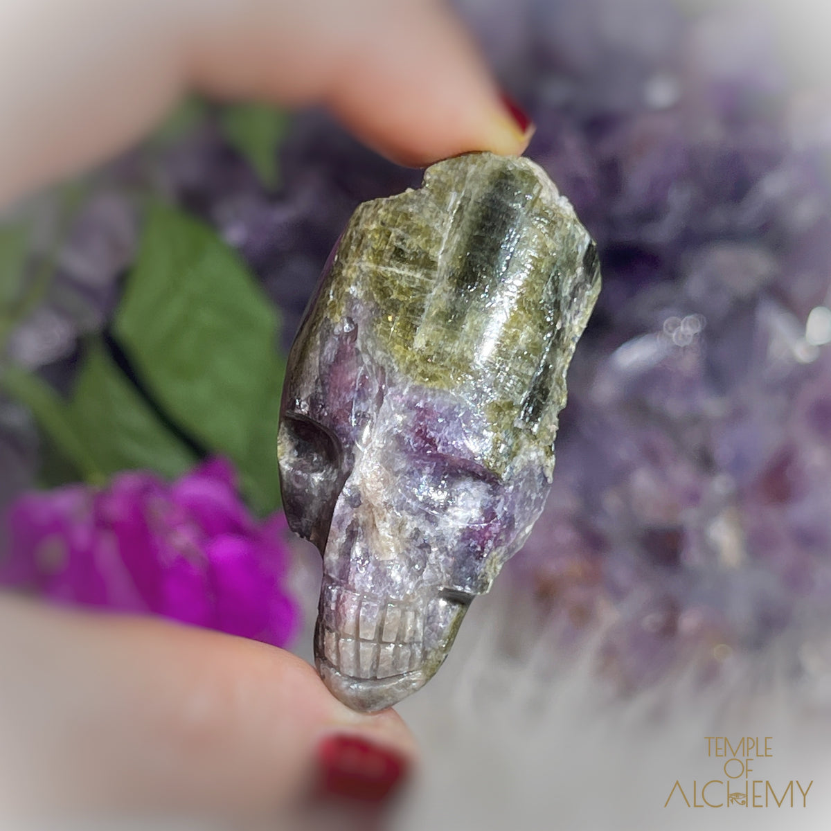 Paraiba Green Tourmaline x Lepidolite