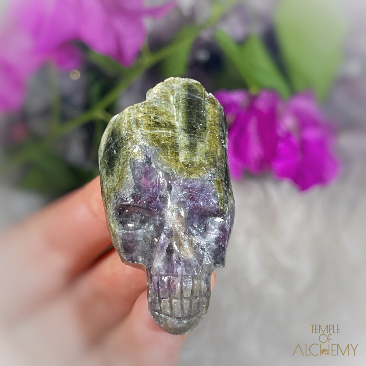 Paraiba Green Tourmaline x Lepidolite