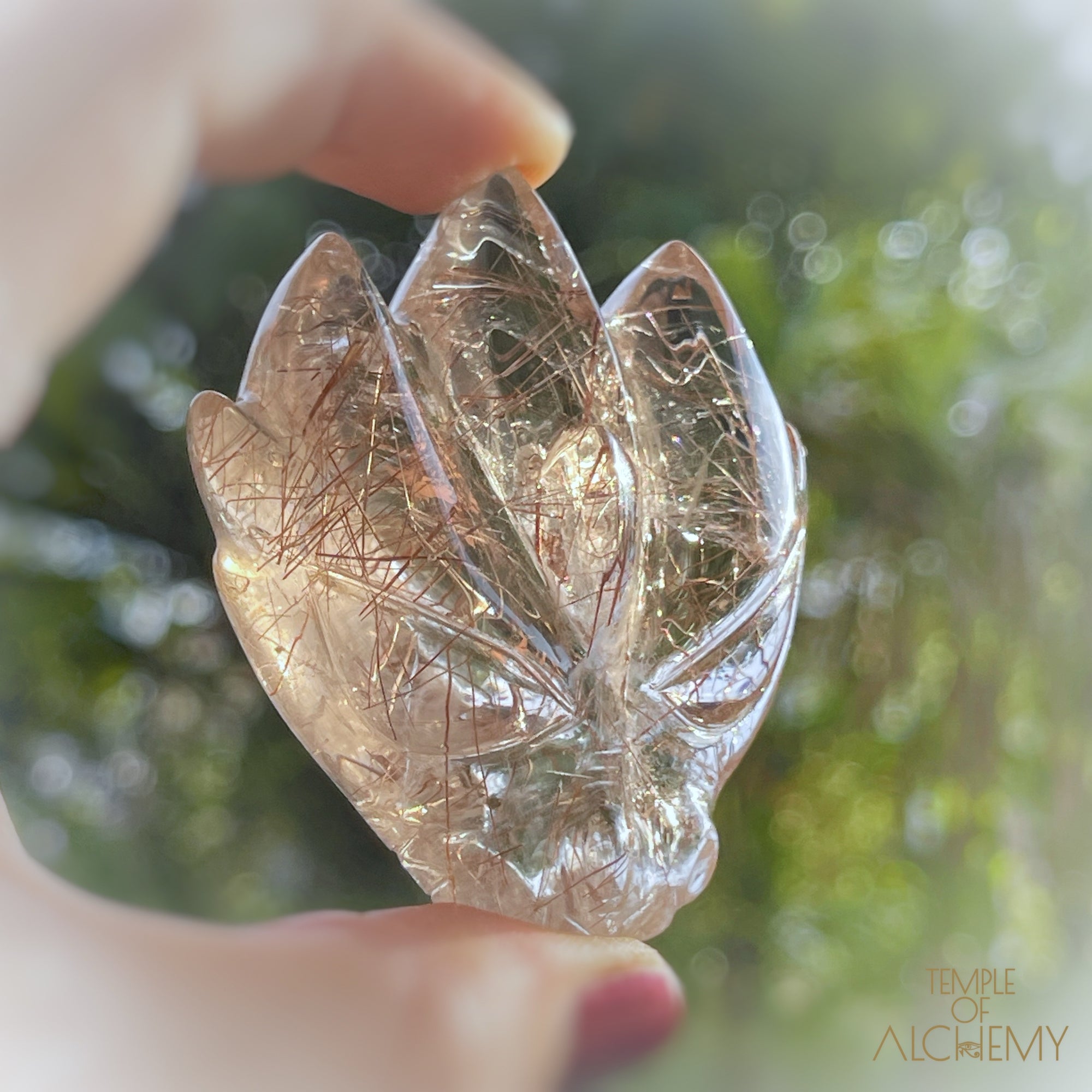 Copper Rutiles in Clear Quartz