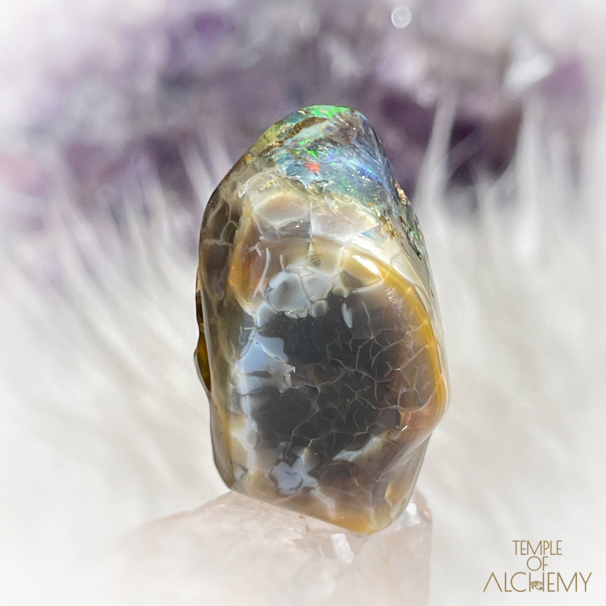 Ethiopian Opal 𓆃 Mini Aurora Borealis Wand