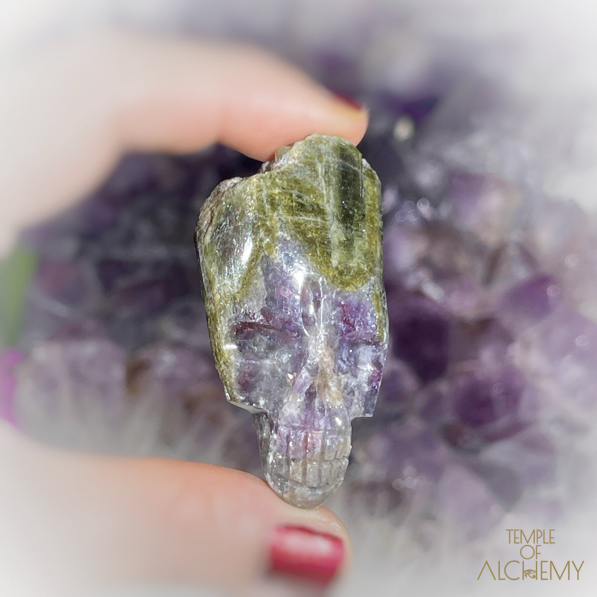 Paraiba Green Tourmaline x Lepidolite