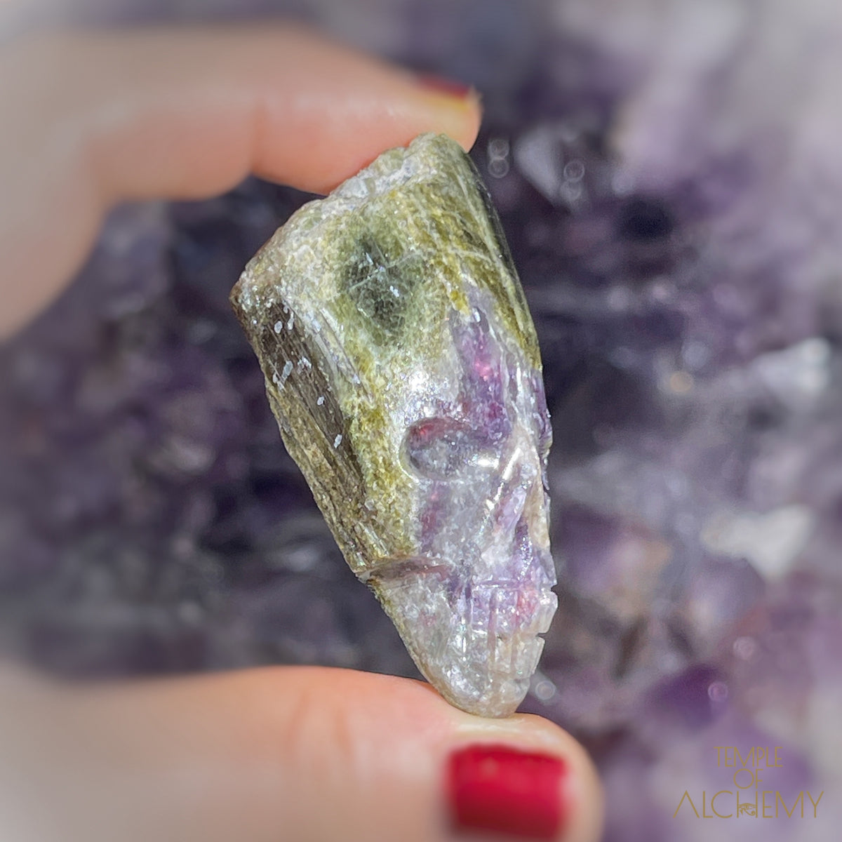 Paraiba Green Tourmaline x Lepidolite