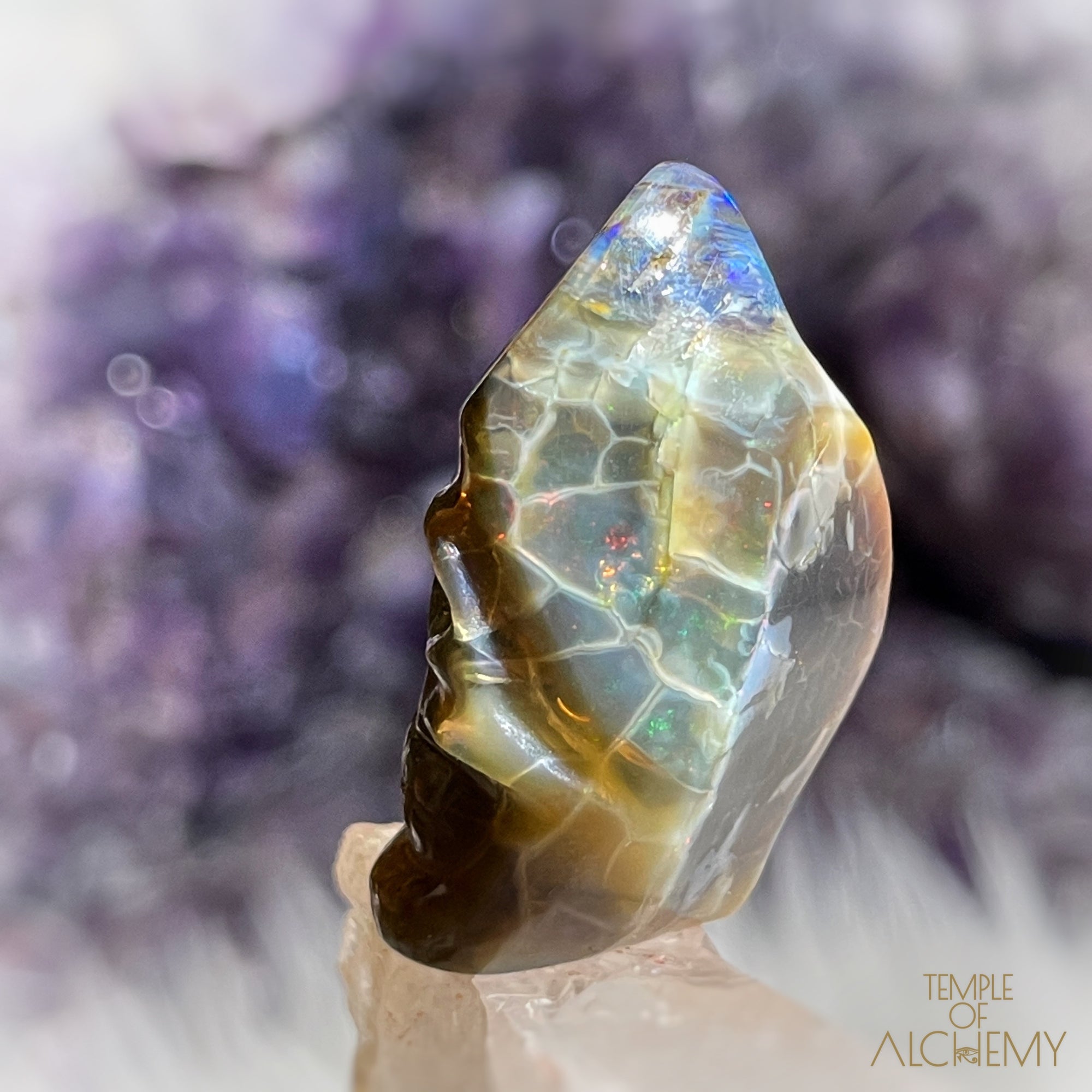 Ethiopian Opal 𓆃 Mini Aurora Borealis Wand