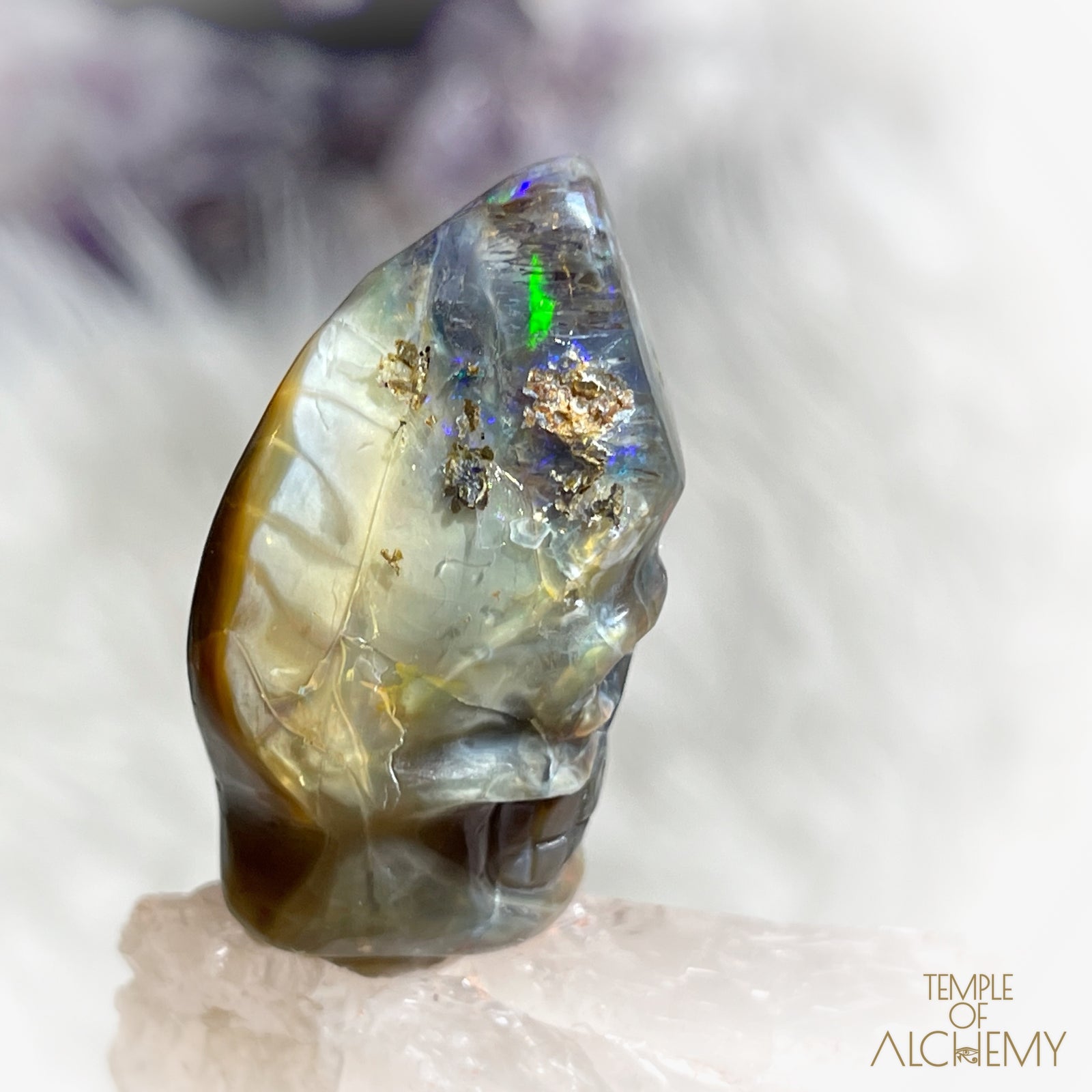 Ethiopian Opal 𓆃 Mini Aurora Borealis Wand