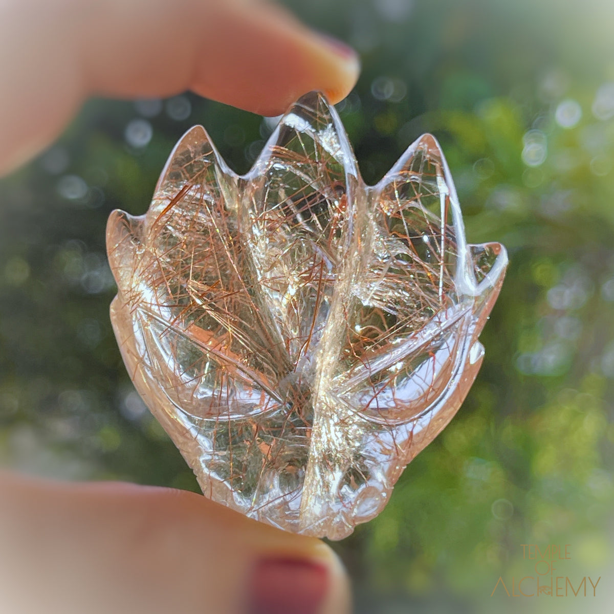 Copper Rutiles in Clear Quartz