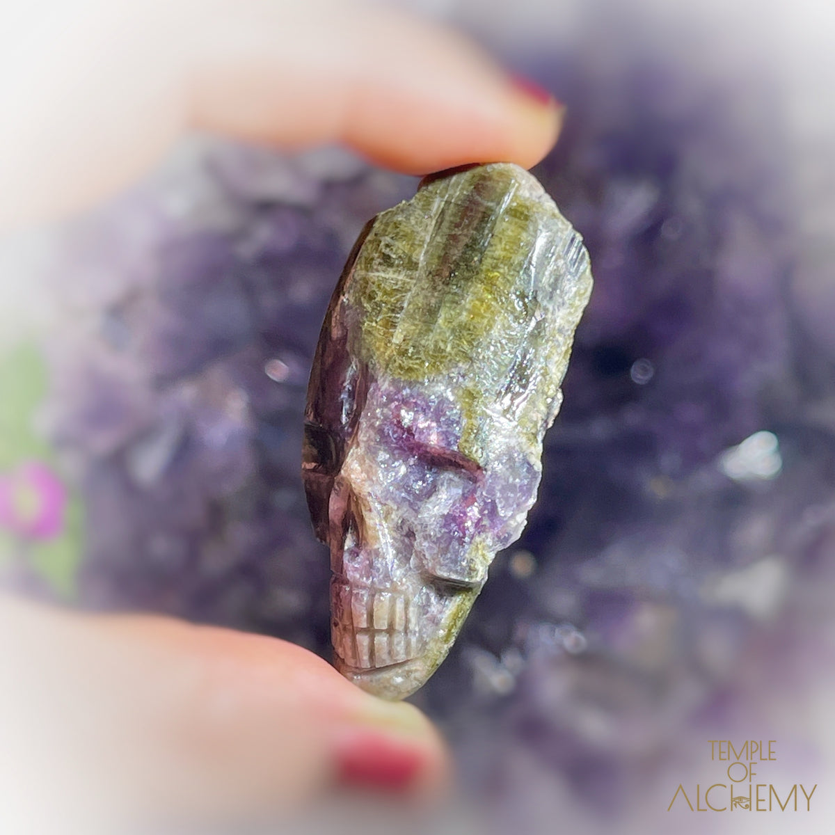 Paraiba Green Tourmaline x Lepidolite