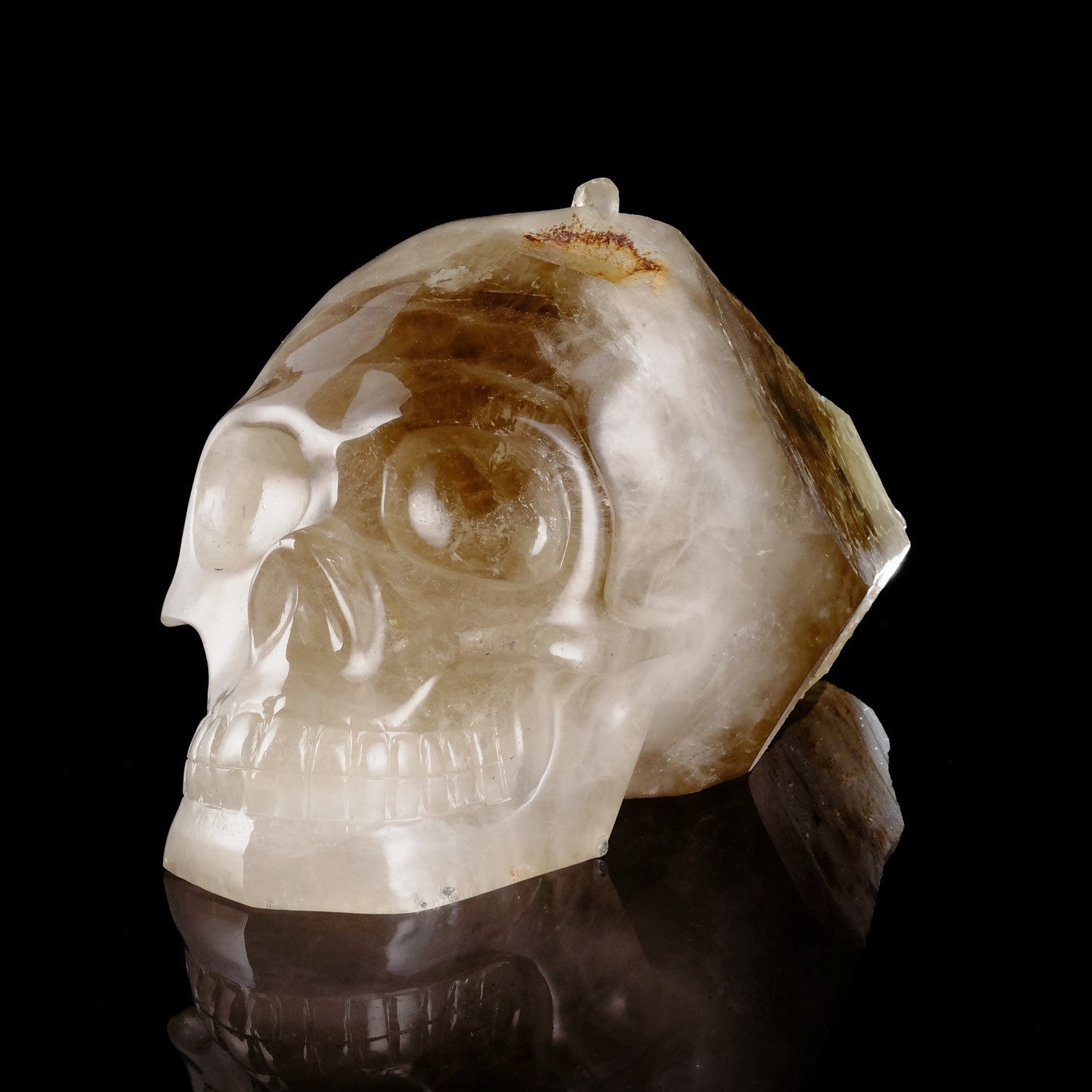 Leandro De Souza's 50th Anniversary Collection : Ultra Rare Citrine Elestial X Cathedral Master Traveller - crystal skull - Leandro de Souza - 17