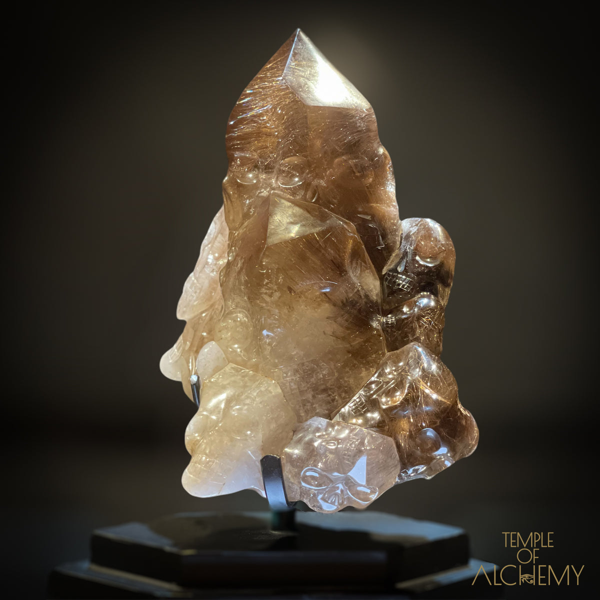 𓂀 35 Master Skulls 𓂀 Supreme Grade Smokey Citrine x Golden Rutiles