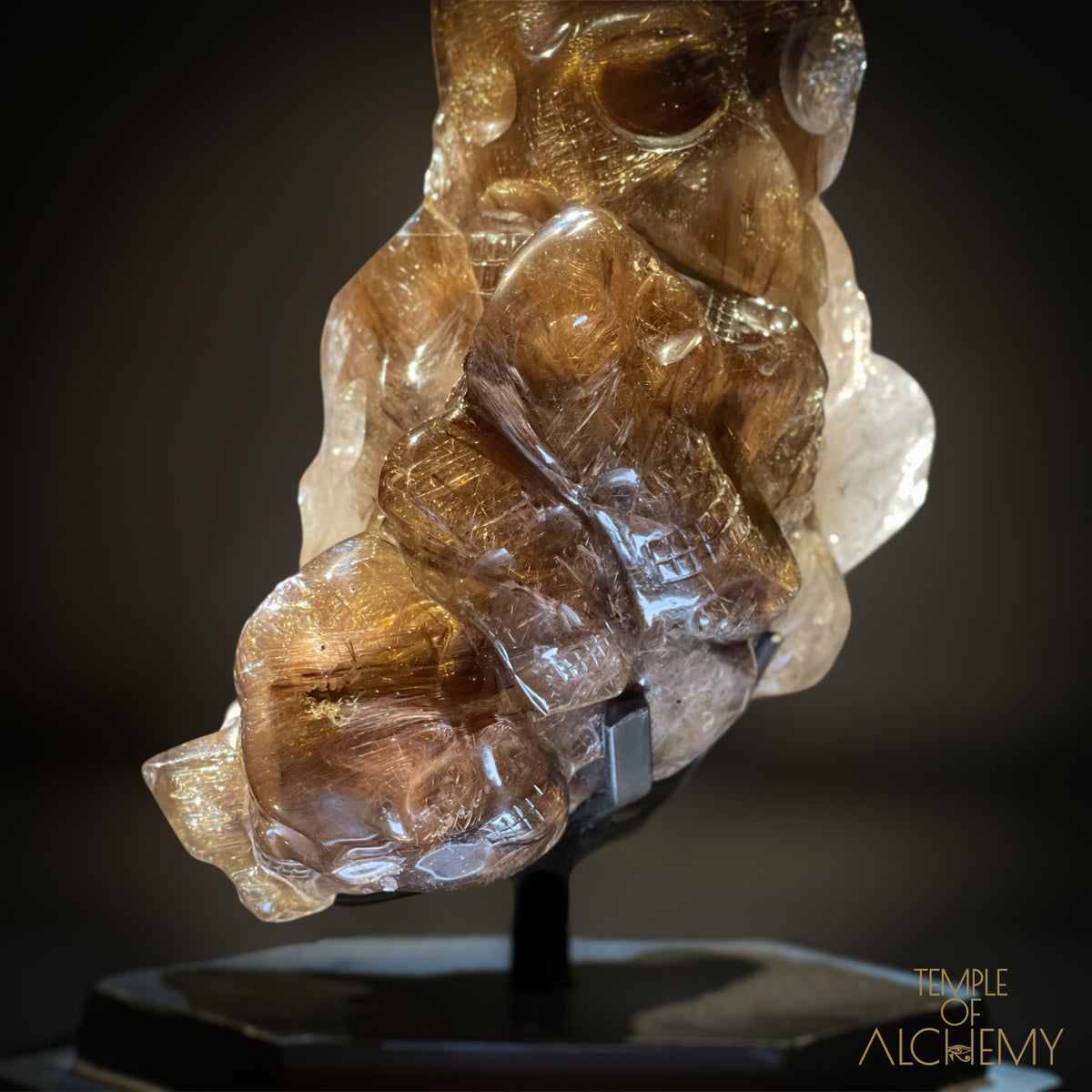 𓂀 35 Master Skulls 𓂀 Supreme Grade Smokey Citrine x Golden Rutiles