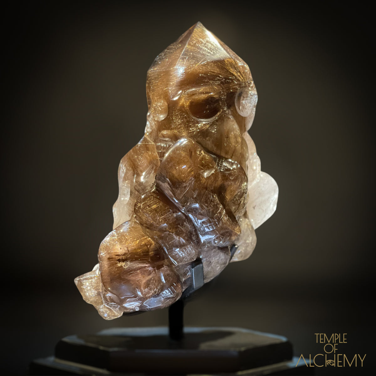 𓂀 35 Master Skulls 𓂀 Supreme Grade Smokey Citrine x Golden Rutiles