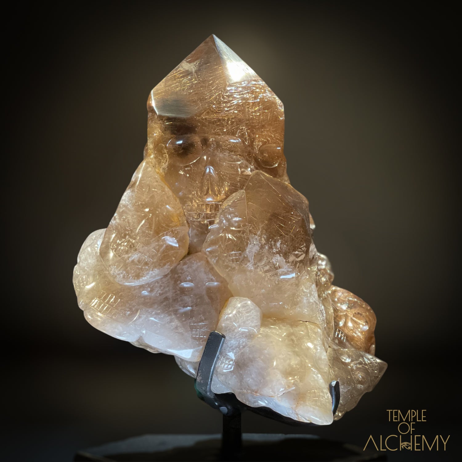 𓂀 35 Master Skulls 𓂀 Supreme Grade Smokey Citrine x Golden Rutiles