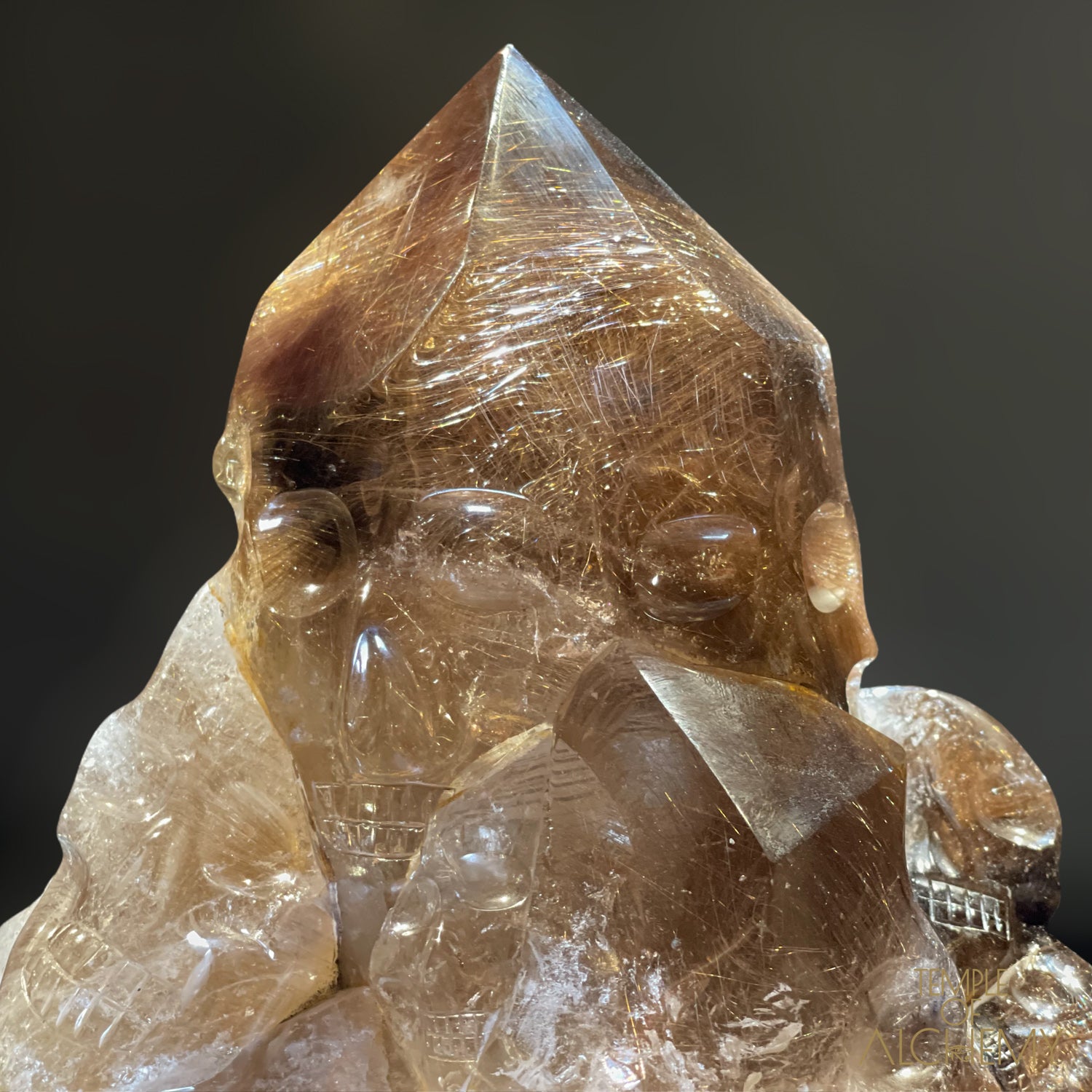 𓂀 35 Master Skulls 𓂀 Supreme Grade Smokey Citrine x Golden Rutiles