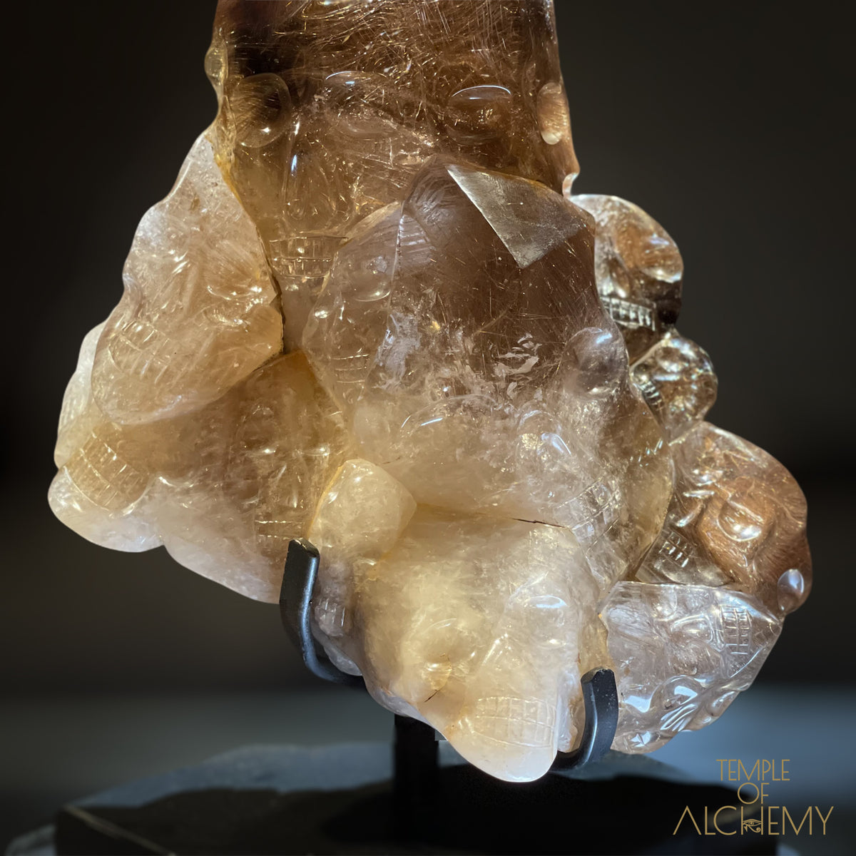 𓂀 35 Master Skulls 𓂀 Supreme Grade Smokey Citrine x Golden Rutiles