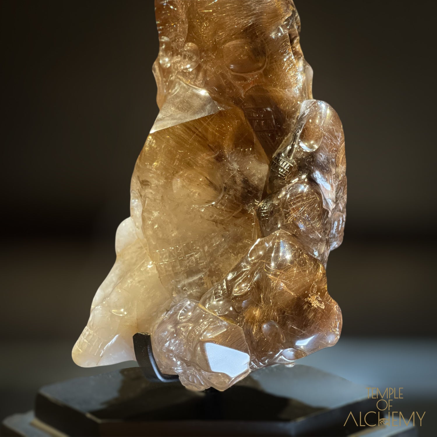 𓂀 35 Master Skulls 𓂀 Supreme Grade Smokey Citrine x Golden Rutiles