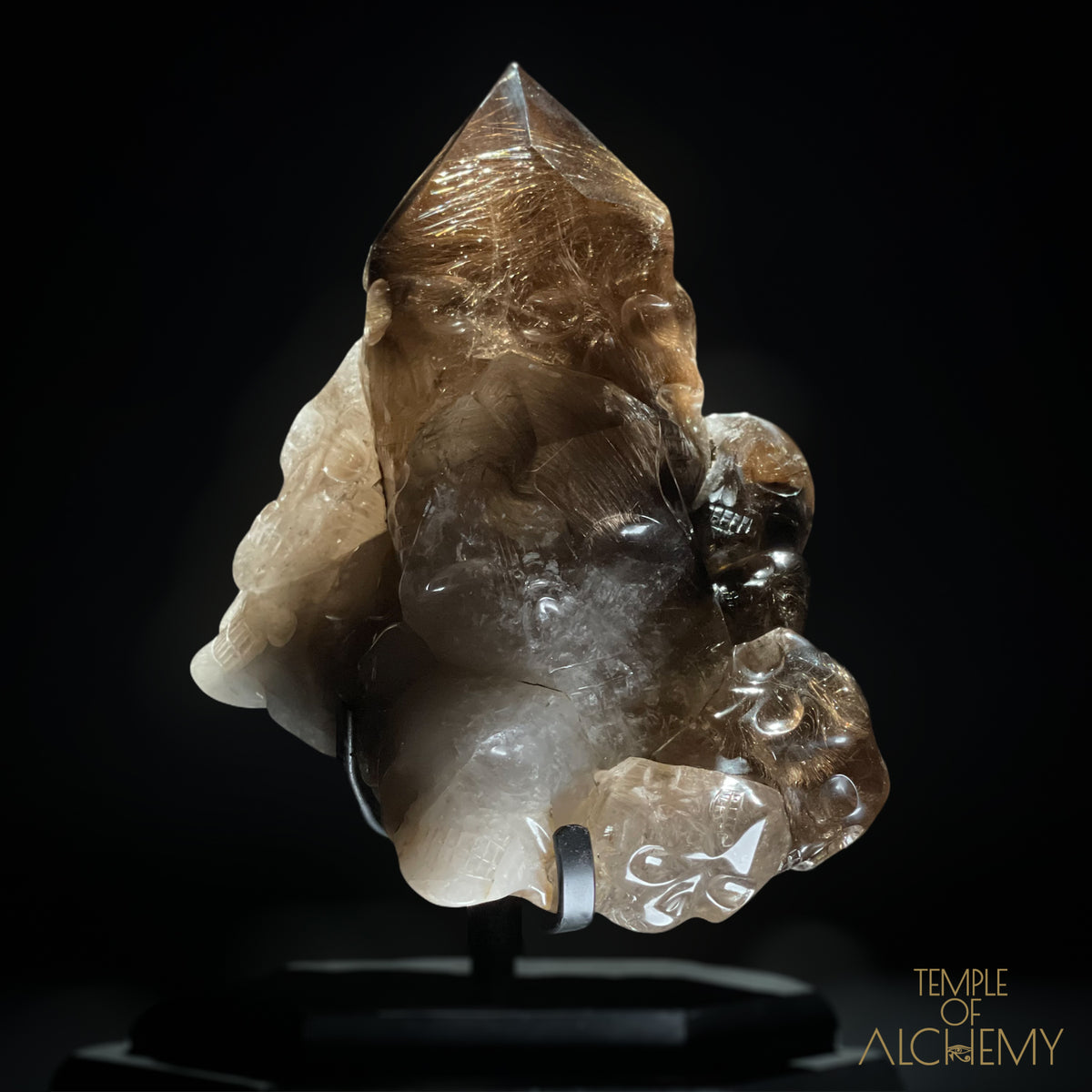 𓂀 35 Master Skulls 𓂀 Supreme Grade Smokey Citrine x Golden Rutiles